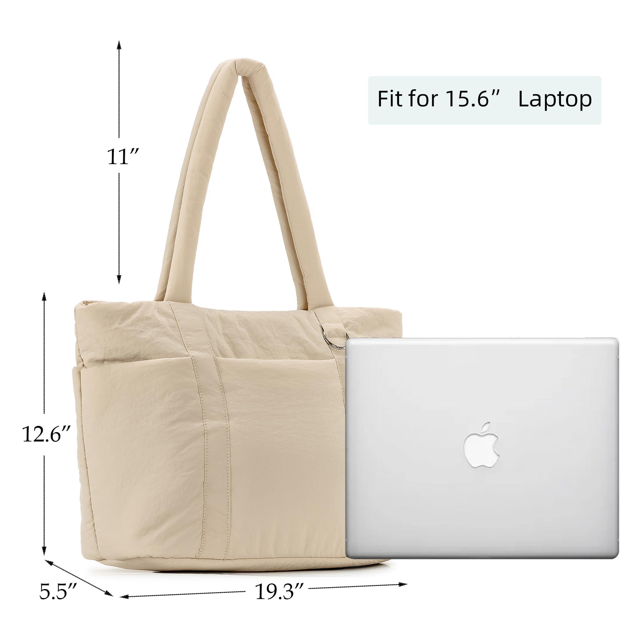Herald Multi Pocket Tote Bag for Women, Large Puffy Shoulder Purse Handbag with Compartments for Travel,Work,GYM - Image 5
