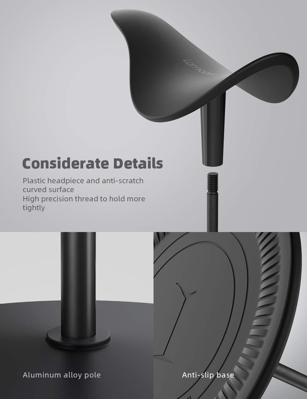 Lamicall Headphone Stand, Desktop Headset Holder - Desk Earphone Stand, for All Headsets Such as Airpods Max, HyperX Gaming Headphones, Beats/Sennheiser Music Headphones - Black - Image 6