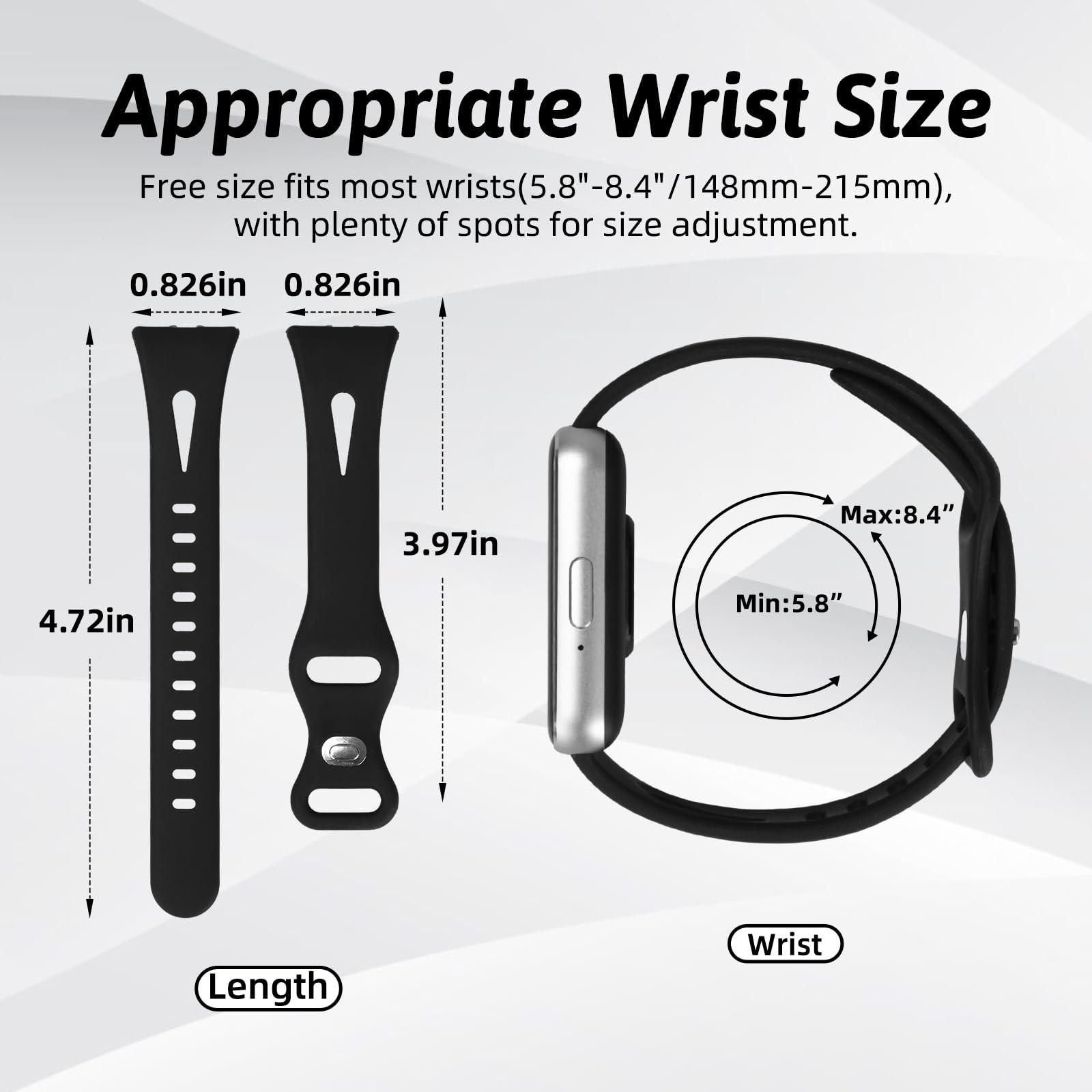 Feudet 4 Pack Silicone Bands Compatible with Samsung Galaxy Fit 3 Band for Woman and Men, Sport Breathablen Soft Replacement Wristbands,For Samsung Galaxy Fit 3 SM-R390 Smartwatch Accessories - Image 4