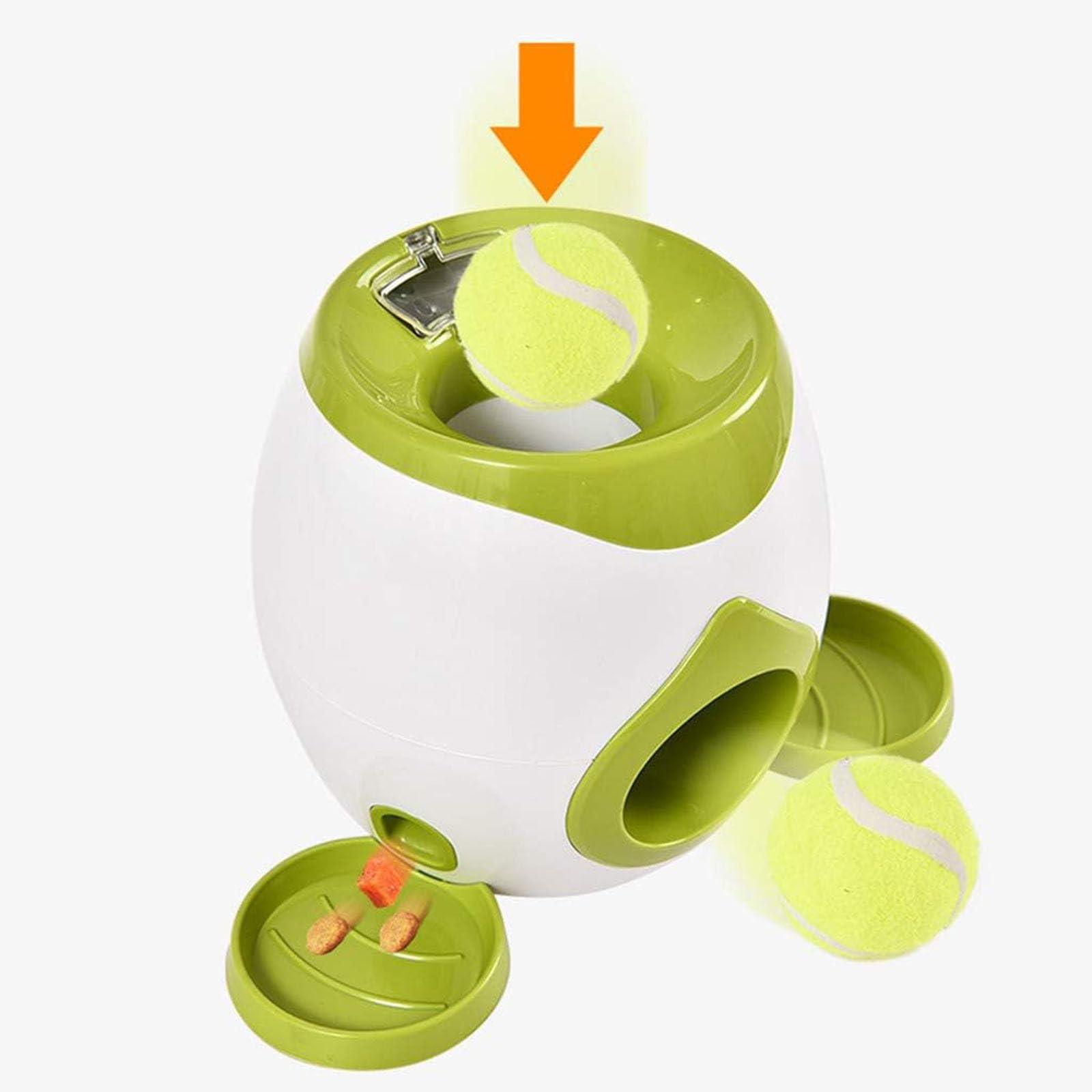 Dog Ball Launcher & Food Reward Machine, Balls Launcher for Dogs with 2 Tennis Balls, Self Throwing Ball Machine, Intelligent Automatic Feeder for Interactive Dog Training (Orange) - Image 4