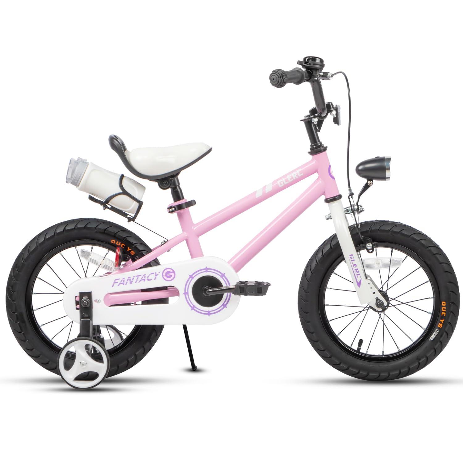 Glerc Fantacy Kids Bike, 12-20 Inch Children Bicycle for 2-13 Years Old Boys Girls, Kids Bicycle with Water Bottle Holder & Headlight & Training Wheels, Multiple Colors - Image 6