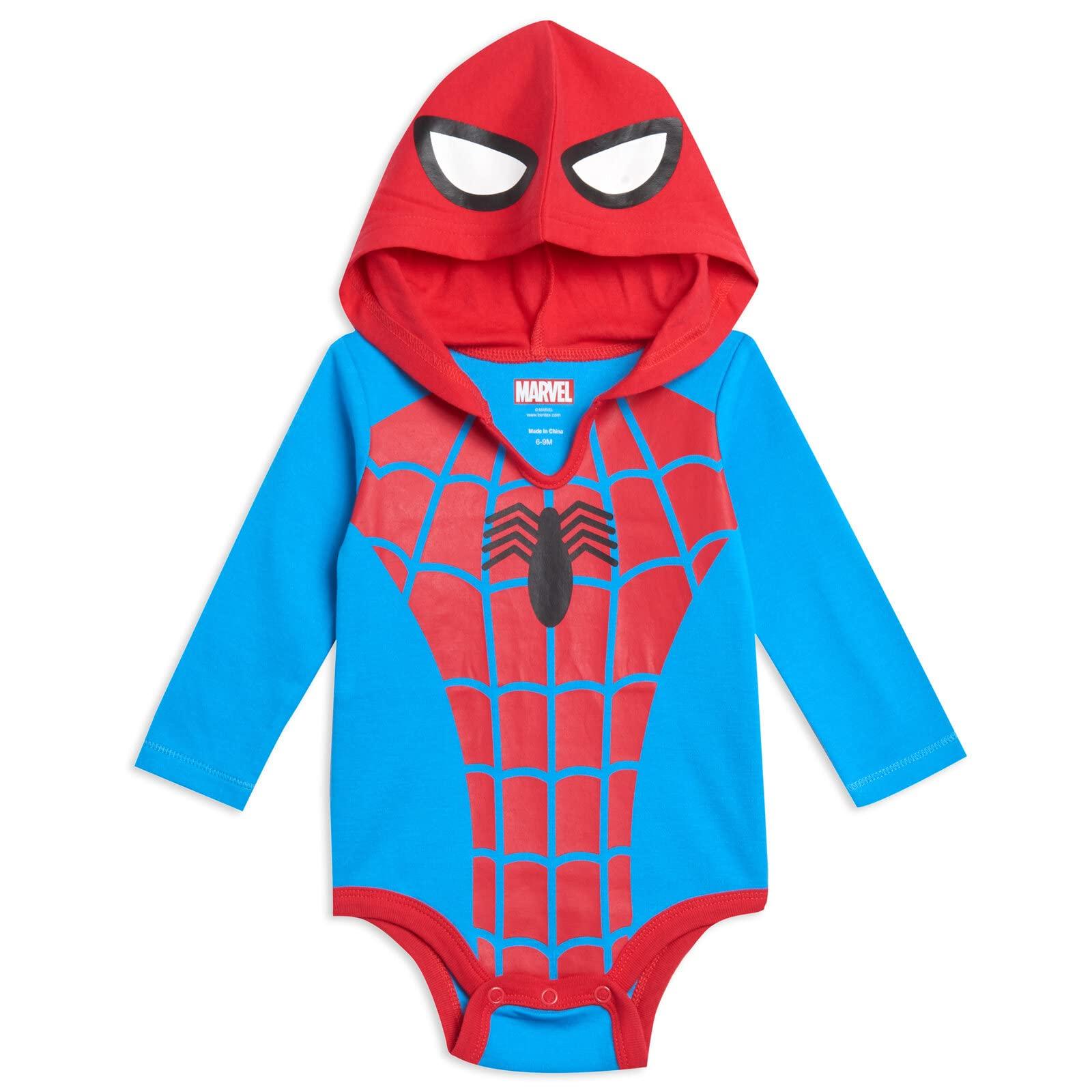 Marvel Avengers Hulk Captain America Spider-Man Baby 3 Pack Cosplay Bodysuits Newborn to Infant - Image 2