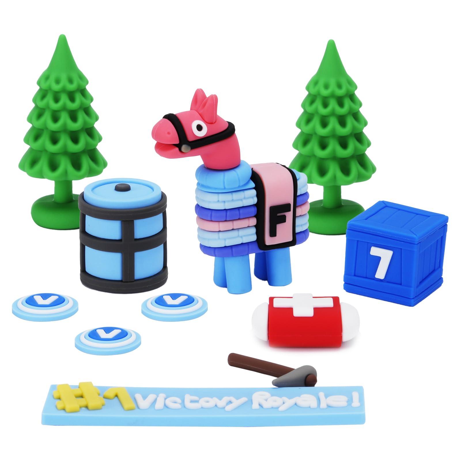 Battle Royale Video Game Cake Toppers - 11 Piece Set for Themed Birthdays - Enhanced Party Decorations