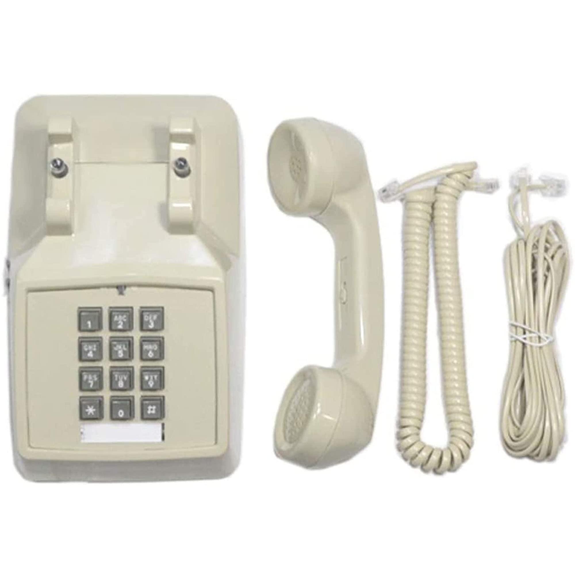Single Line Classic 2500 Analog Desk Phone with Volume Control, Works on PBX, Handset and Line Cord, 2 Ports, Beige/Ash - Image 3