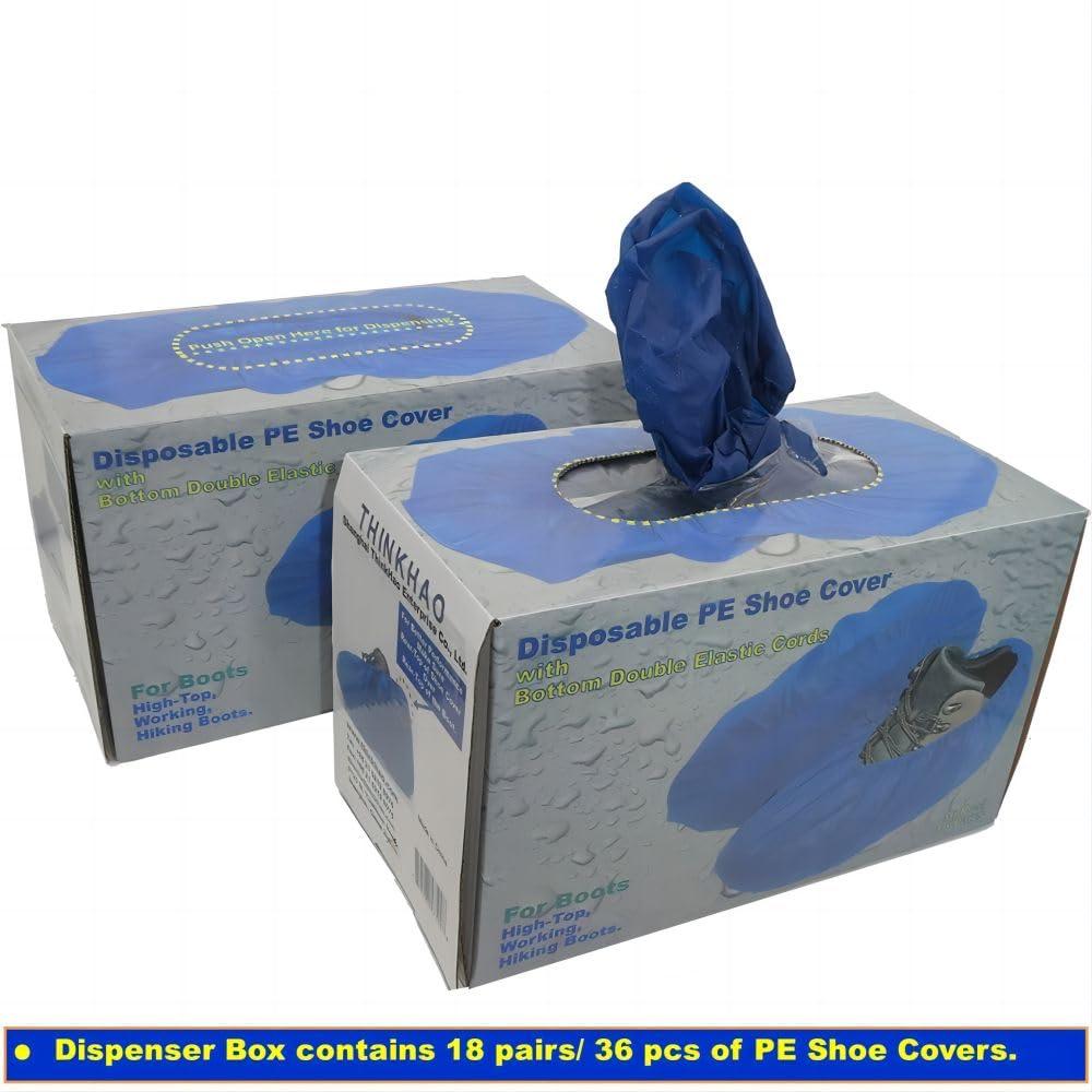 Shoe Covers, Disposable Shoe Covers, Plastic Shoe Covers, Durable Waterproof Non-Slip Shoe Covers, New Designed Shoe and Boots Covers for Indoor and Outdoor, Construction Site, Hikers, - Image 6