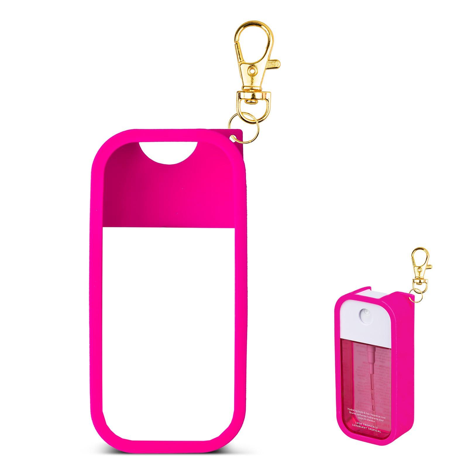 VANEST Silicone Case Compatible with Touchland Travel Size Body Mist 2 FL. OZ., Protective Case with Keychain