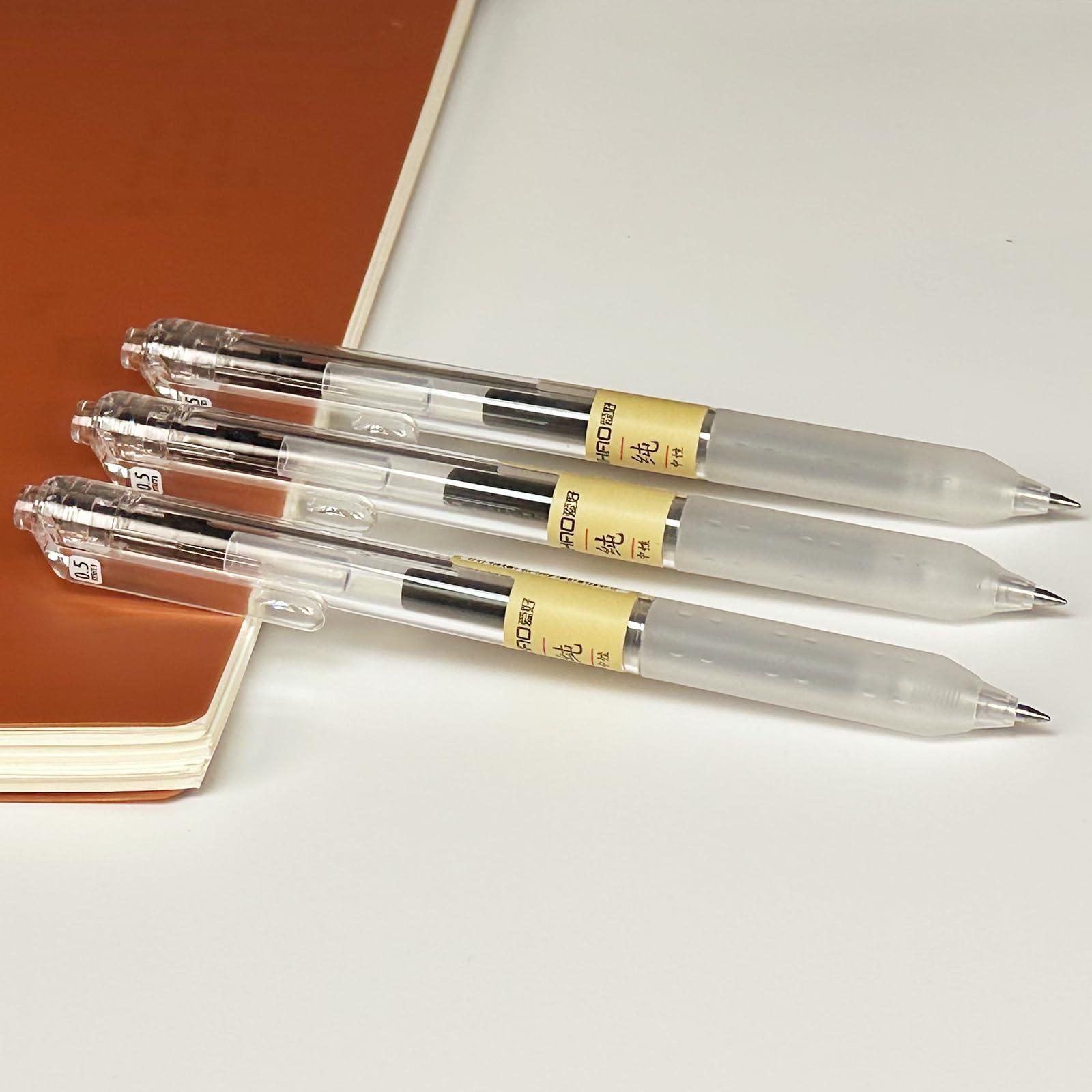 12 Pcs, Gel Pens 0.5mm, Retractable Pens, Black Pens 0.5 Fine Point, Style of Japanese Gel Pen, Retractable Gel Pens for Asian Korean Japan Office School Supplies - Image 7