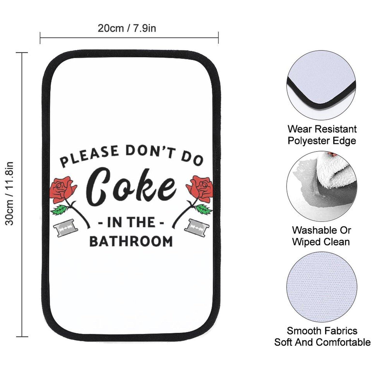 HYDJLXA Please Don't Do Coke in The Bathroom Car Center Console Cushion Pad,Waterproof Armrest Seat Box Cover Protector,Comfortable Car Decor Accessories Fit for Most Cars, Vehicles, SUVs - Image 2