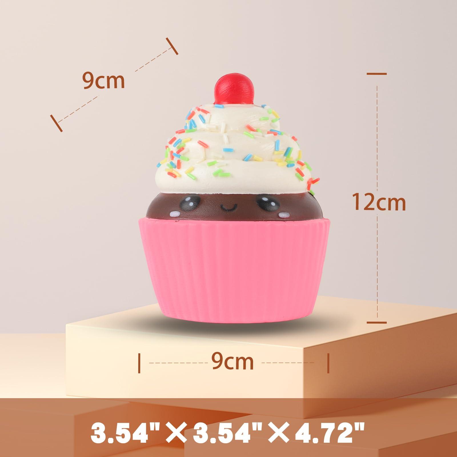 Anboor Squishies Cake Slow Rising Squish Toy for Kids Soft Ice Cream Cake Scented Stree Relief Realistic Food Cute Squeeze Squish Toy - Image 2