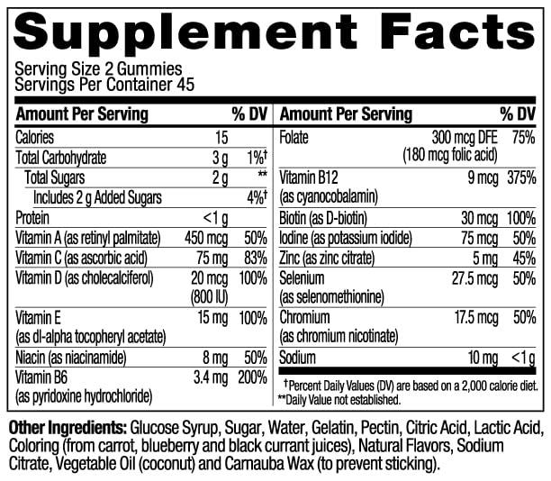 OLLY Men's Multivitamin Gummy, Vitamins A, C, D, E, B, Zinc, Blackberry Flavor, 45 Day Supply - 90 Count - Image 8