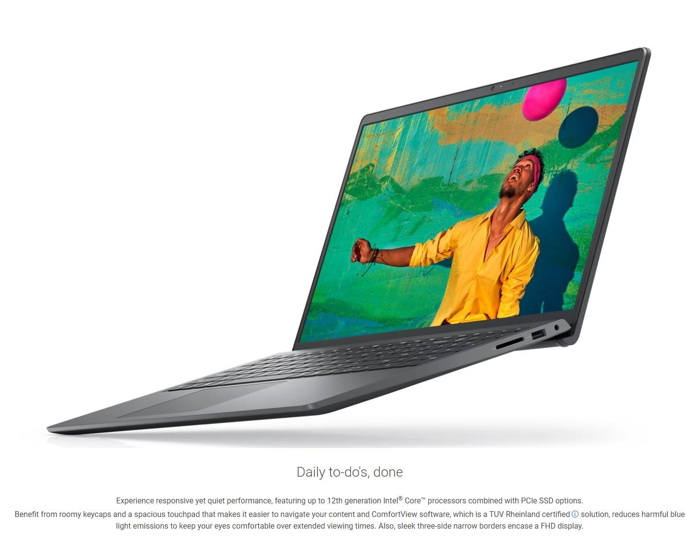 Dell 2023 Inspiron 15 Business Laptop, 15.6" 1920x1080 FHD, 12th Gen Intel i5-1235U 4.4 GHz,16G RAM, 512G SSD, Win 11 Pro, Webcam, Bluetooth, Carbon Black - Image 4