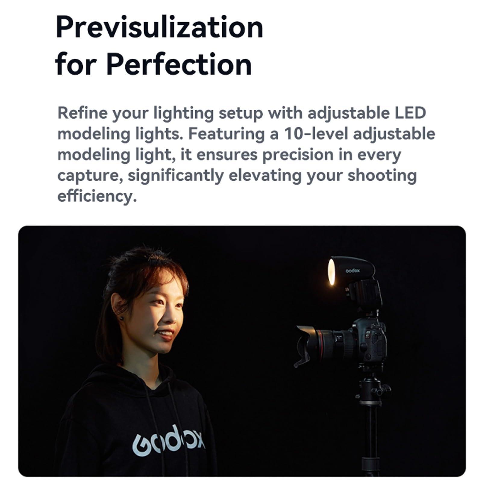 Godox V1 V1Pro C Flash for Canon Camera TTL Speedlight, 1/8000 HSS 500 Full Power Flashes, 1.3s Recycle Time, 2.4G Wireless with External Flash SU-1 for Canon EOS Cameras (Godox V1ProC USA Version) - Image 8