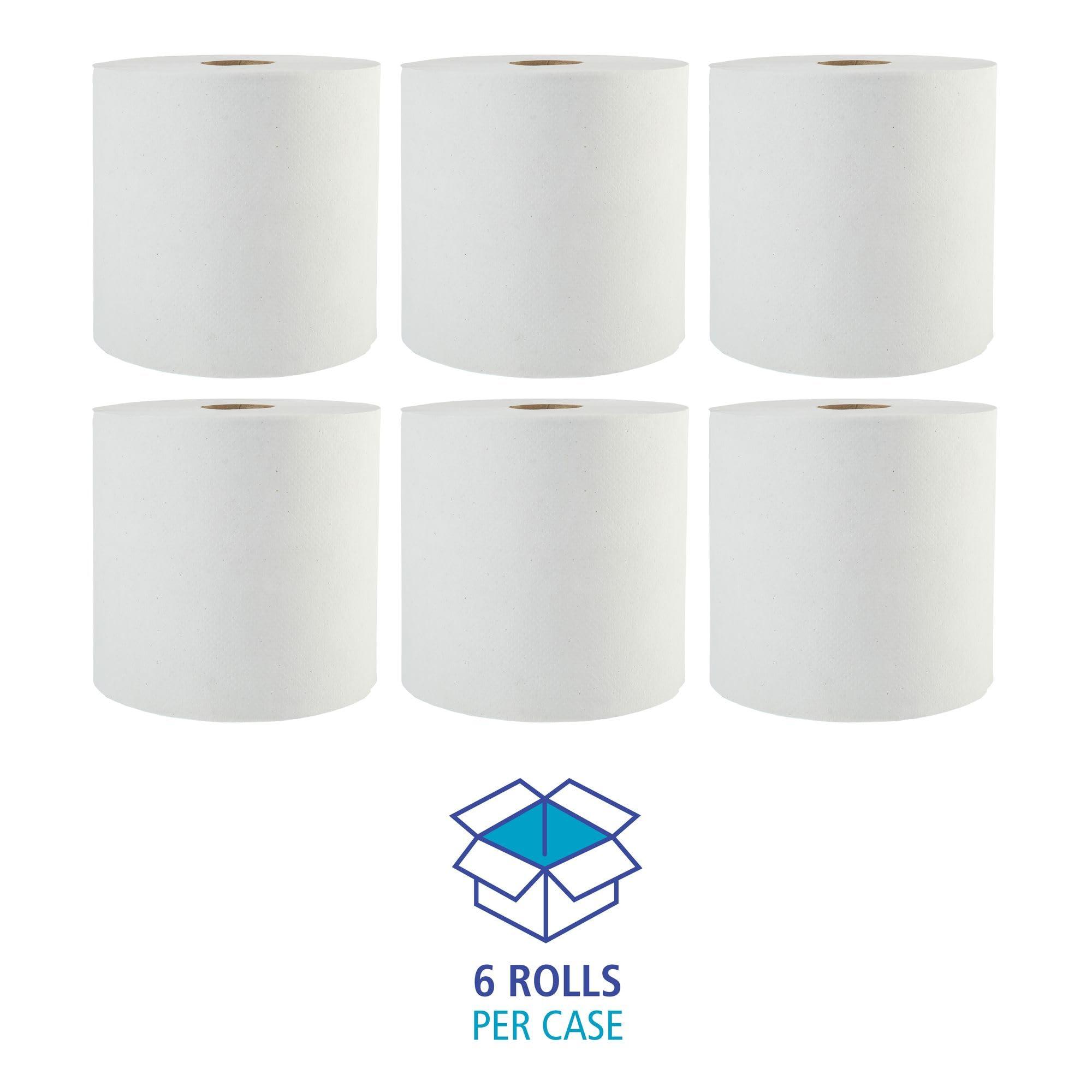 Boardwalk BWK17GREEN 8 in. x 800 ft. 1-Ply Green Universal Roll Towels - Natural White (6 Rolls/Carton) - Image 3