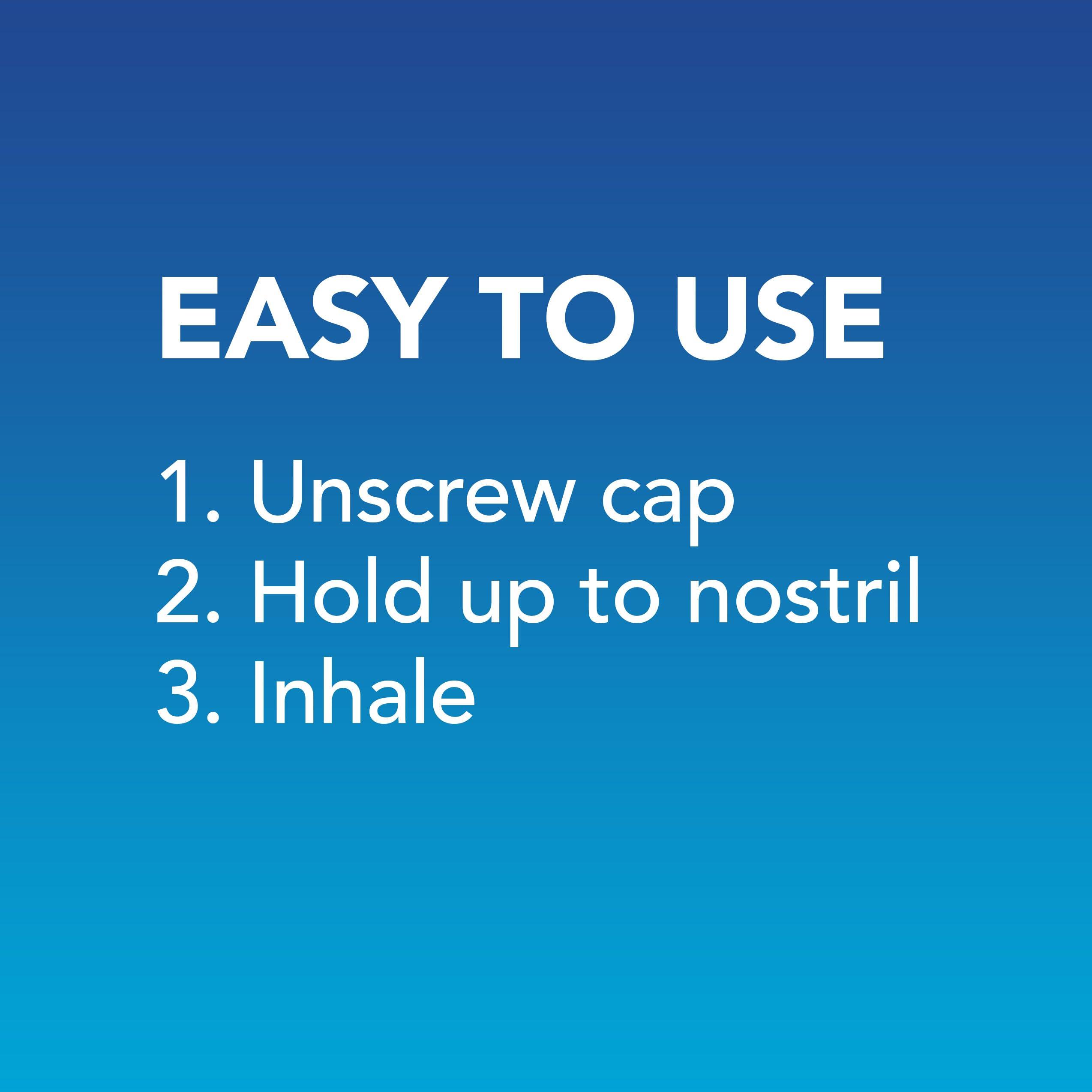 Vicks VapoInhaler, On-the-Go Portable Nasal Inhaler, Non-Medicated, With Refreshing Vicks Vapors, Menthol Scent , 2 Scented Sticks - Image 3