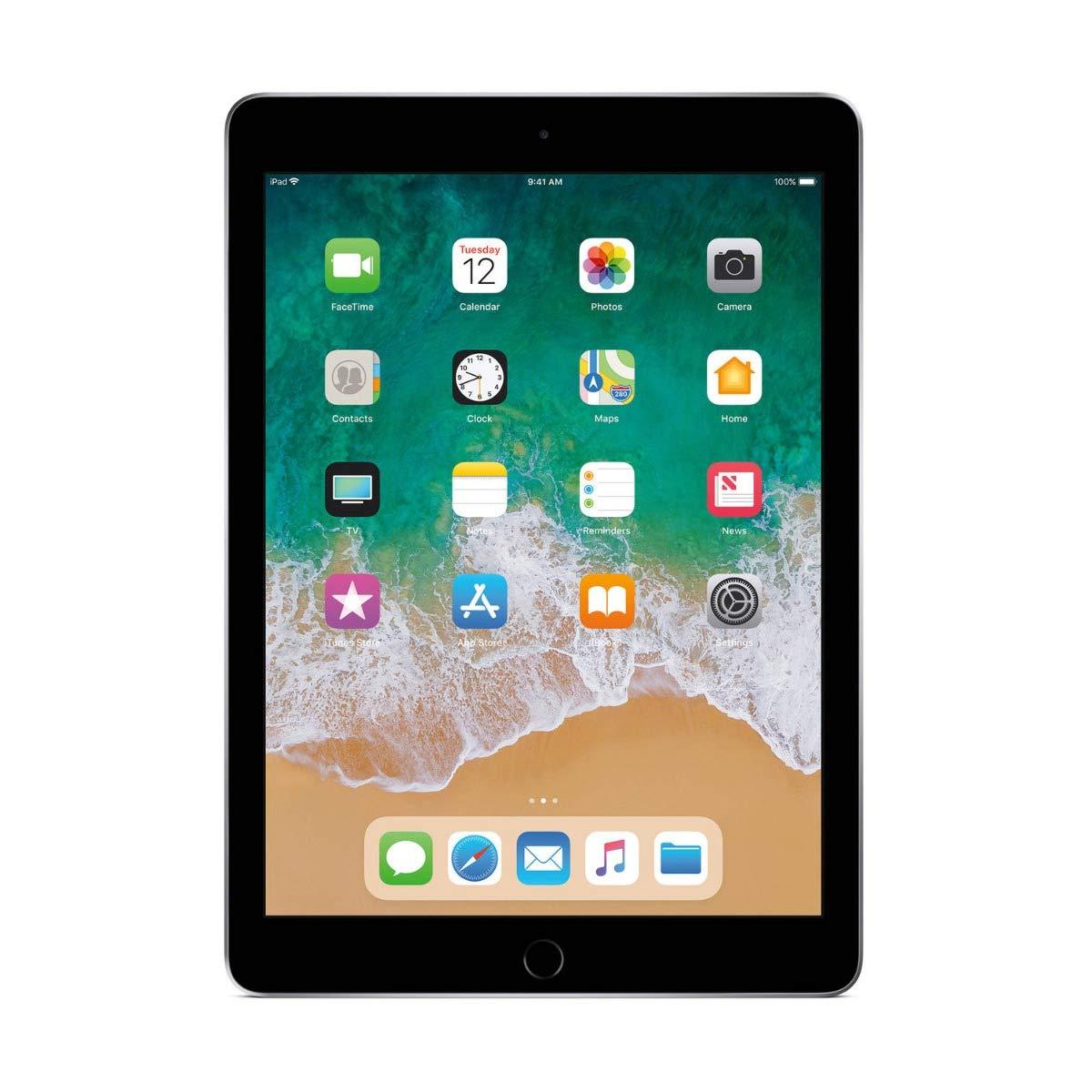 Apple iPad 9.7inch with WiFi 32GB- Space Gray (2017 Model) (Renewed)