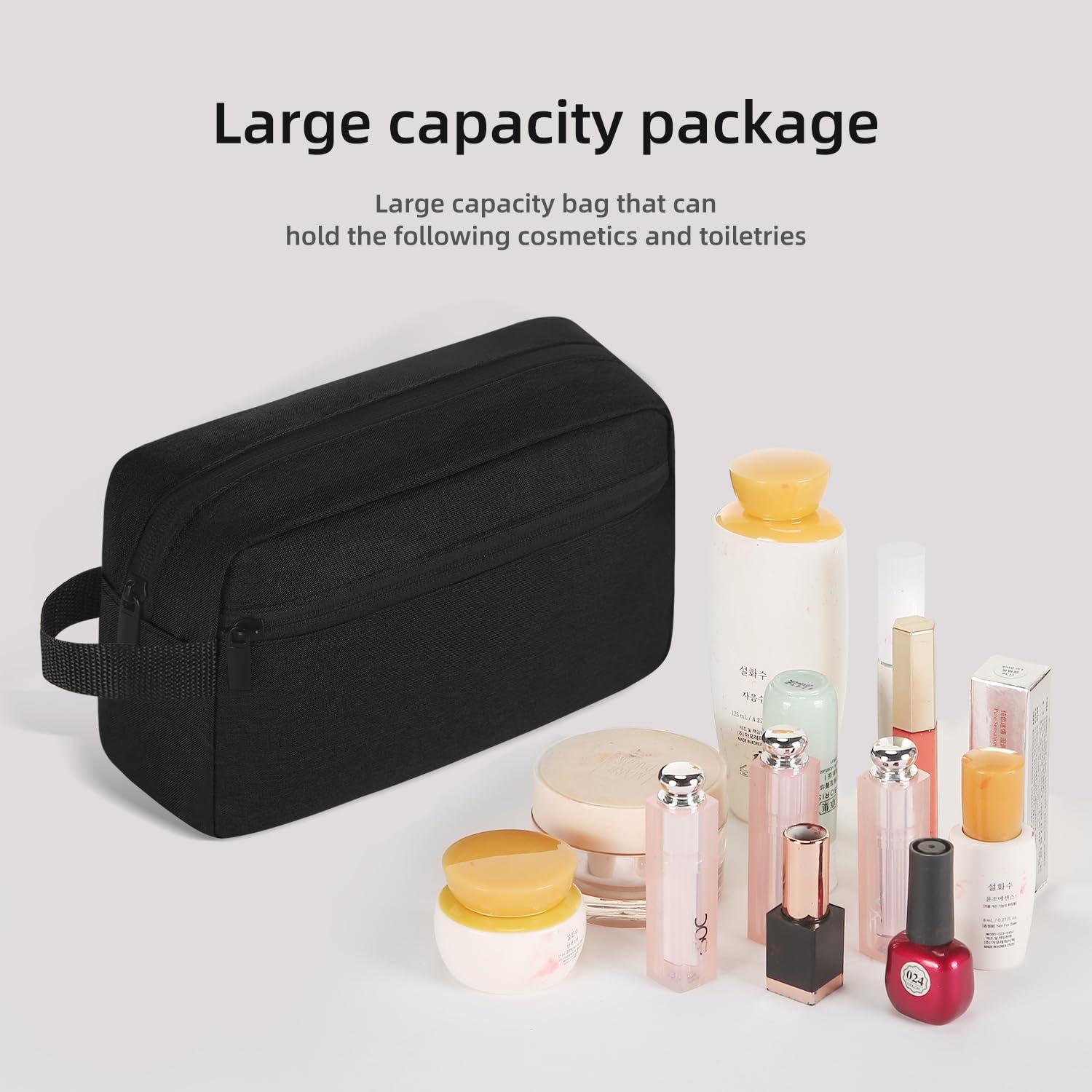 Icramsy Travel Toiletry bag Toiletry bag for women men Hanging Cosmetic bag Travel accessories for Women Men (Black) - Image 4