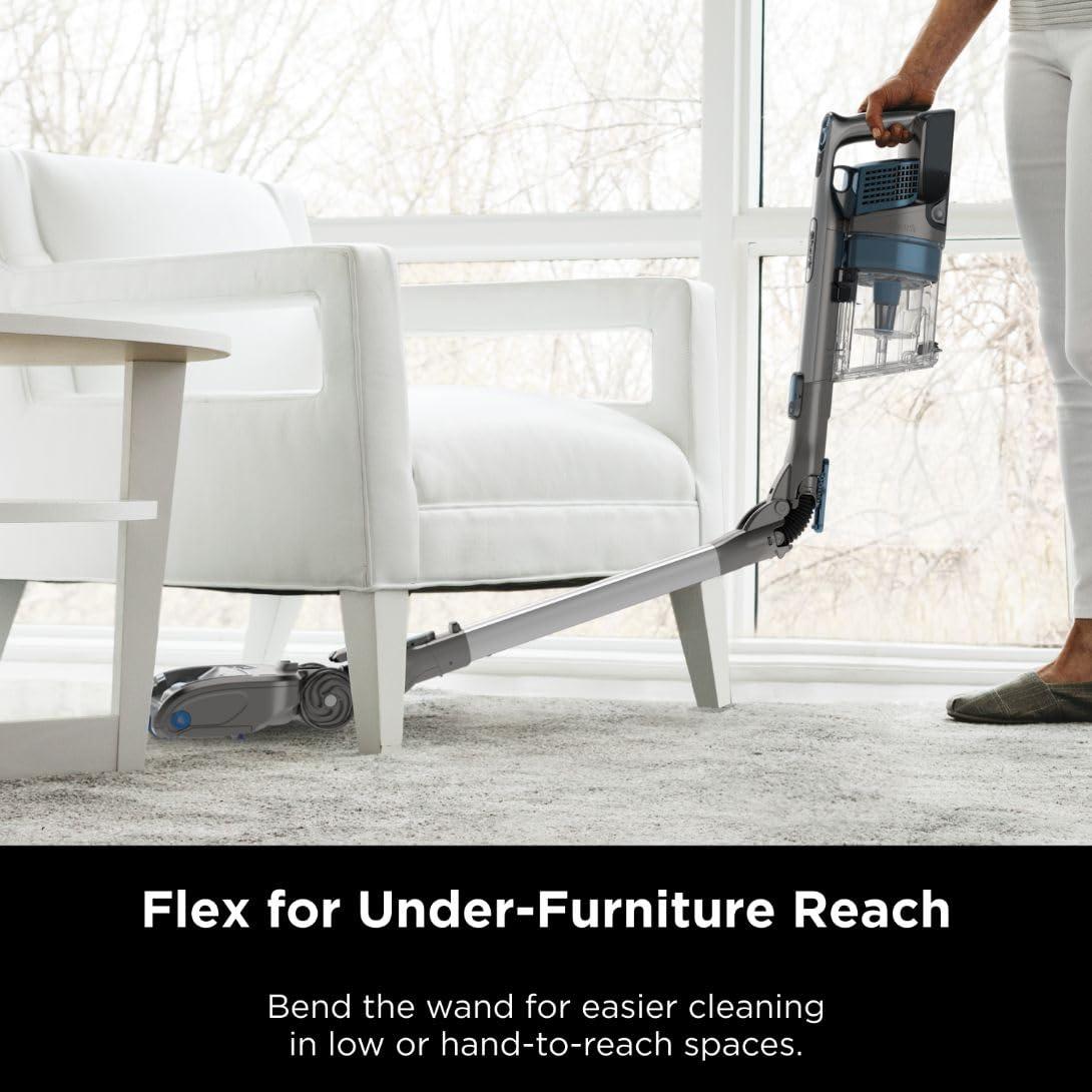 Shark IZ462H Vertex Ultra Lightweight Cordless Stick Vacuum with DuoClean PowerFins, Crevice, Pet Multi-Tool, Anti-Allergen, Brush, Removable Handheld, Flex, 60 min Runtime, Blue, MultiFLEX - Image 4