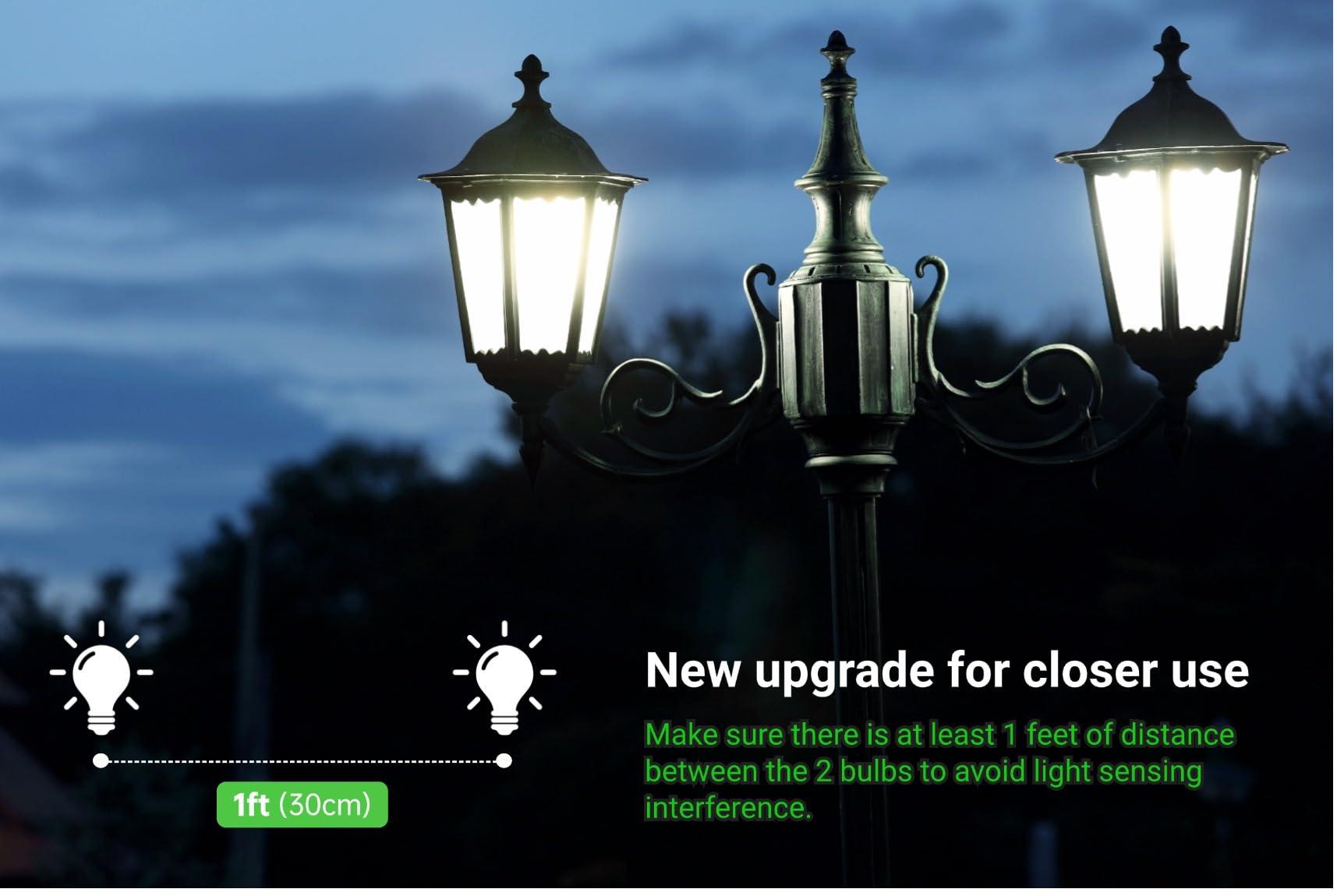 4-Pack Dusk to Dawn Light Bulbs Outdoor 75 Watt Equivalent, Automatic On/Off Sensor LED Bulb, 10W Daylight 5000K,1100 Lumen, A19 E26 Bulbs Photocell for Wall lamp Porch Garage Yard Light(Non-dimmable) - Image 6