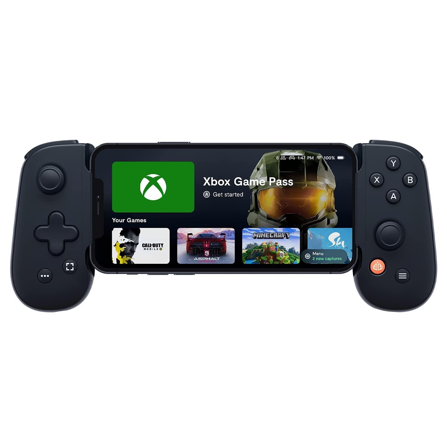 Backbone One Mobile Gaming Controller for iPhone - Turn Your iPhone into a Handheld Gaming Console - Play Xbox, Playstation, COD Mobile, Apple Arcade & More [1 Month Xbox Game Pass Ultimate Included]