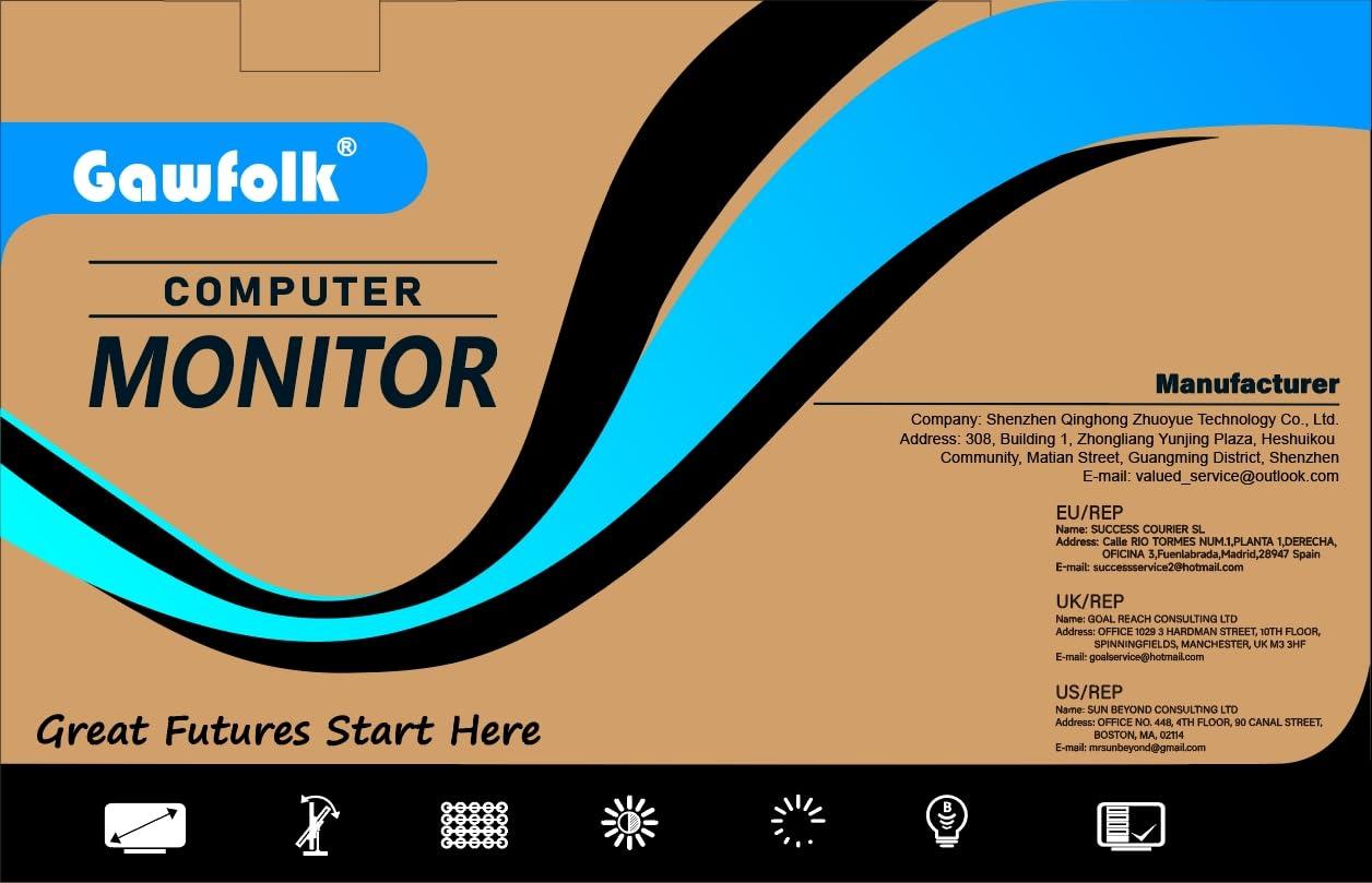 Gawfolk 2K 165Hz Curved Monitor, 27 Inch QHD 2560x1440p 144Hz Gaming Monitor with AMD FreeSync, Flicker-Free, 2X HDMI 2.0, DP 1.4, Ultra-Thin Frameless 1800R Screen PC Monitor - Image 12