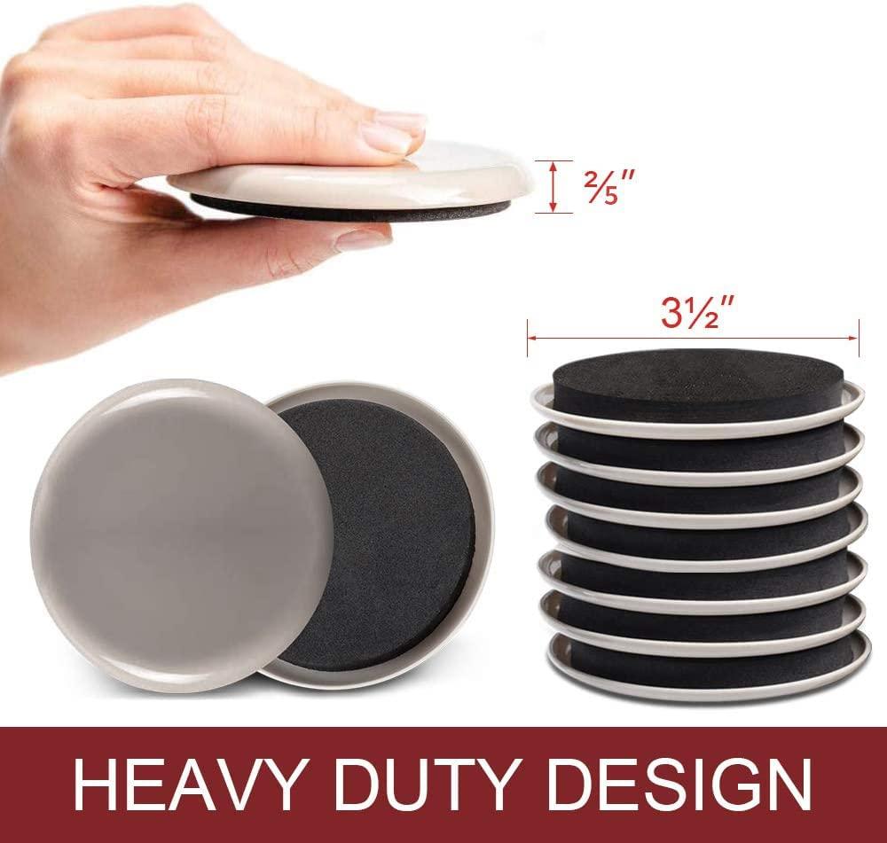 Yelanon Furniture Sliders, 20pcs-3 1/2” Furniture Sliders for Carpet, Furniture Pads Hardwoods Floors, Heavy Duty Furniture Movers Sliders, Reusable Moving Pads, Floor Protectors for Carpet - Image 2