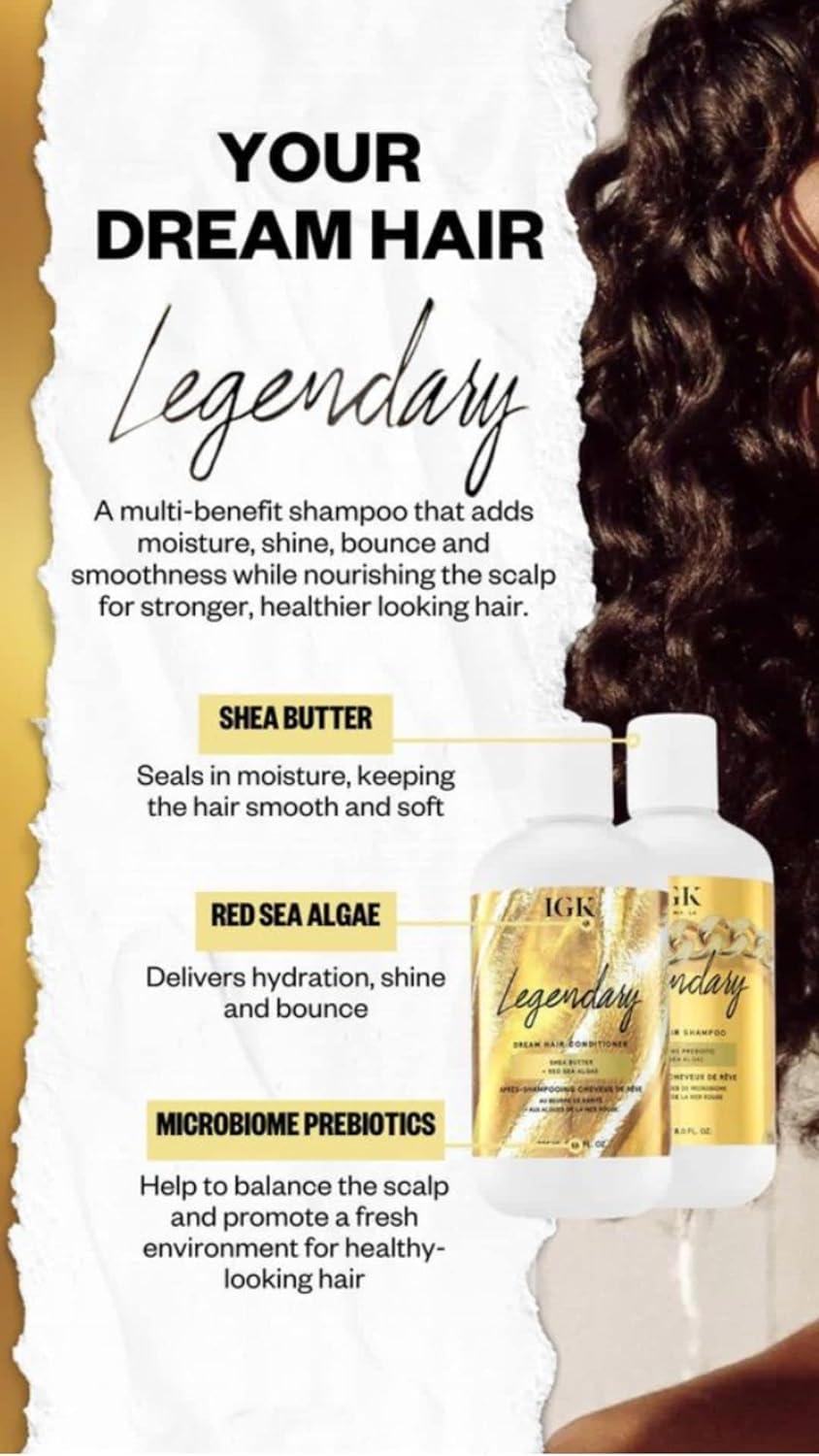IGK LEGENDARY Dream Hair Shampoo (8 Oz) + IGK Mistress Hydrating Hair Balm (5 Oz) | Hydrated + Shine + Frizz Control | Vegan + Cruelty-Free | - Image 2