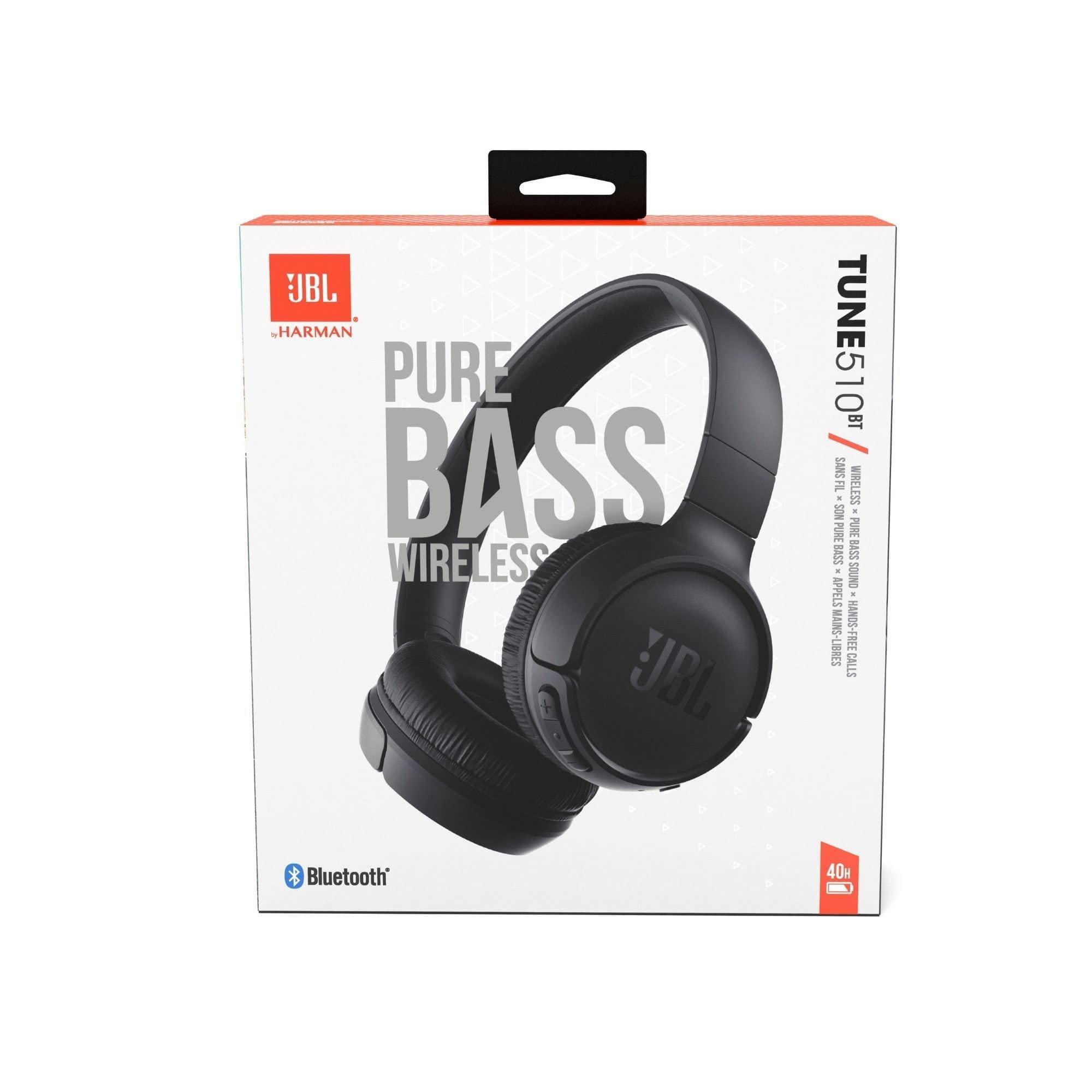 JBL Tune 510BT - Bluetooth headphones with up to 40 hours battery, microphone for call, foldable and comfortable, Android and iOs compatible (Black) - Image 4