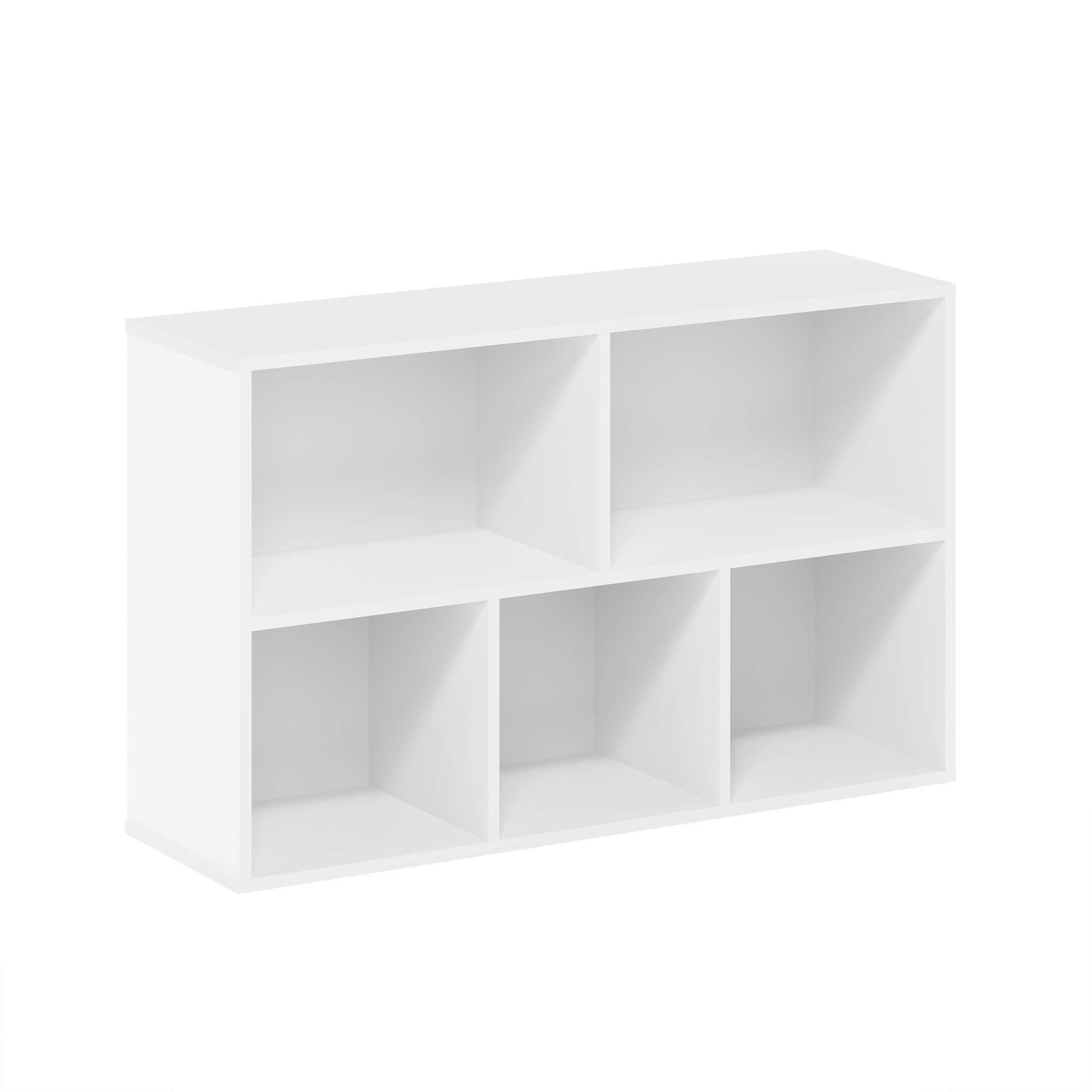 Furinno Luder Bookcase / Book / Storage , 5-Cube, White - Image 4