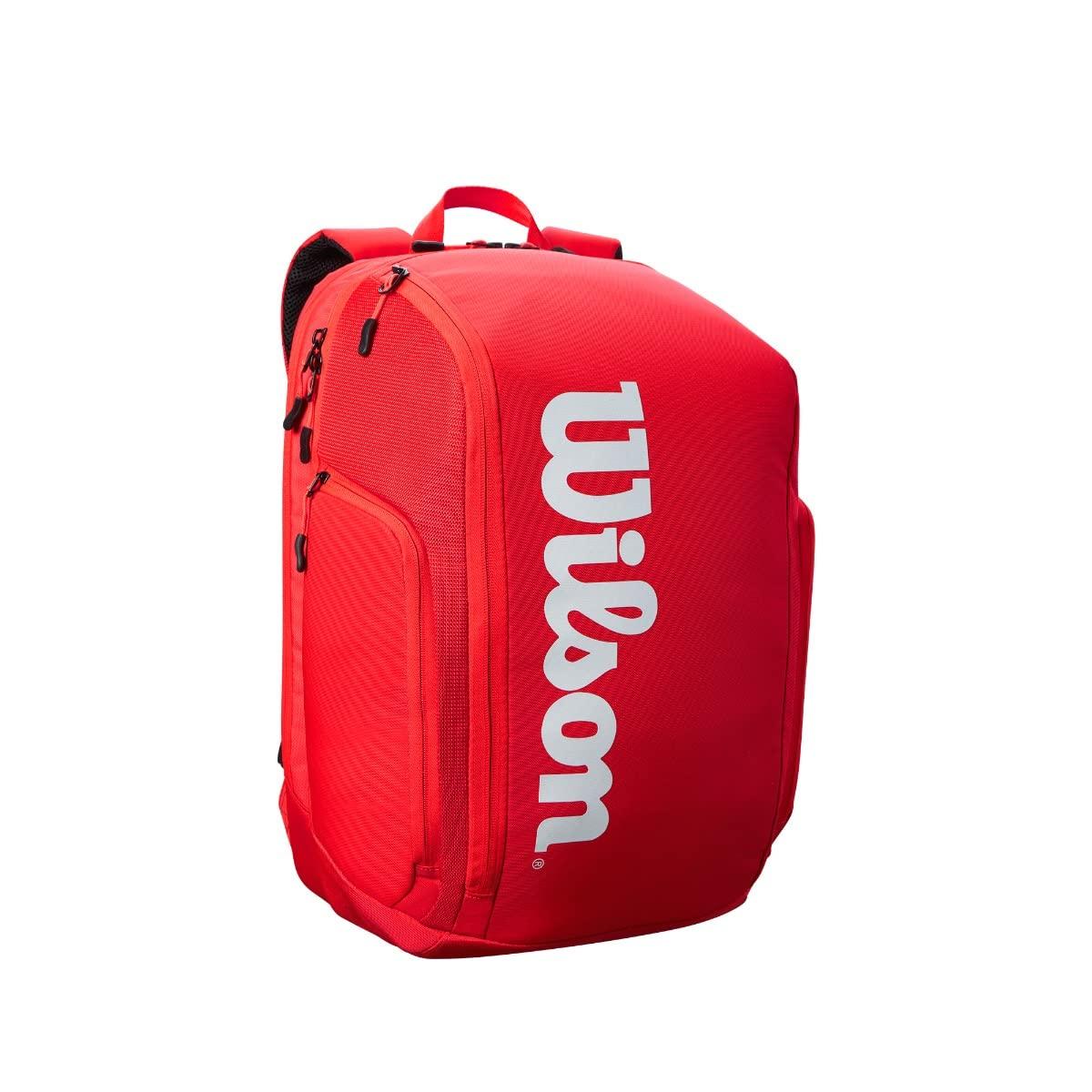 Wilson Super Tour, Red/White, Holds up to 2 Rackets