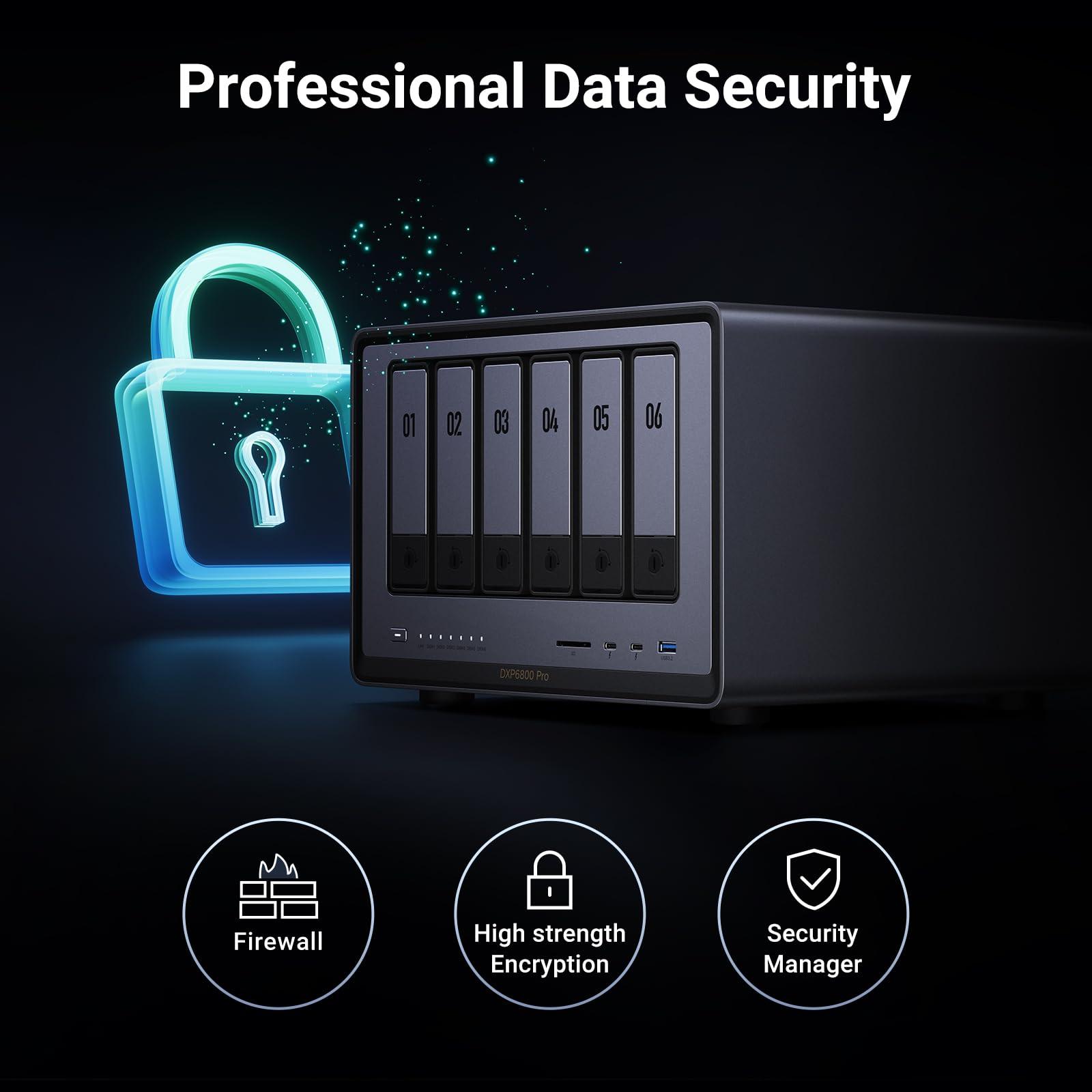 UGREEN NASync DXP6800 Pro 6-Bay Desktop NAS, Intel i5 1235u 10-Core CPU, 8GB DDR5 RAM, 128G SSD, 2 * 10GbE, 2 * M.2 NVMe Slots, 8K HDMI, 2 * TBT4, Network Attached Storage (Diskless) - Image 7
