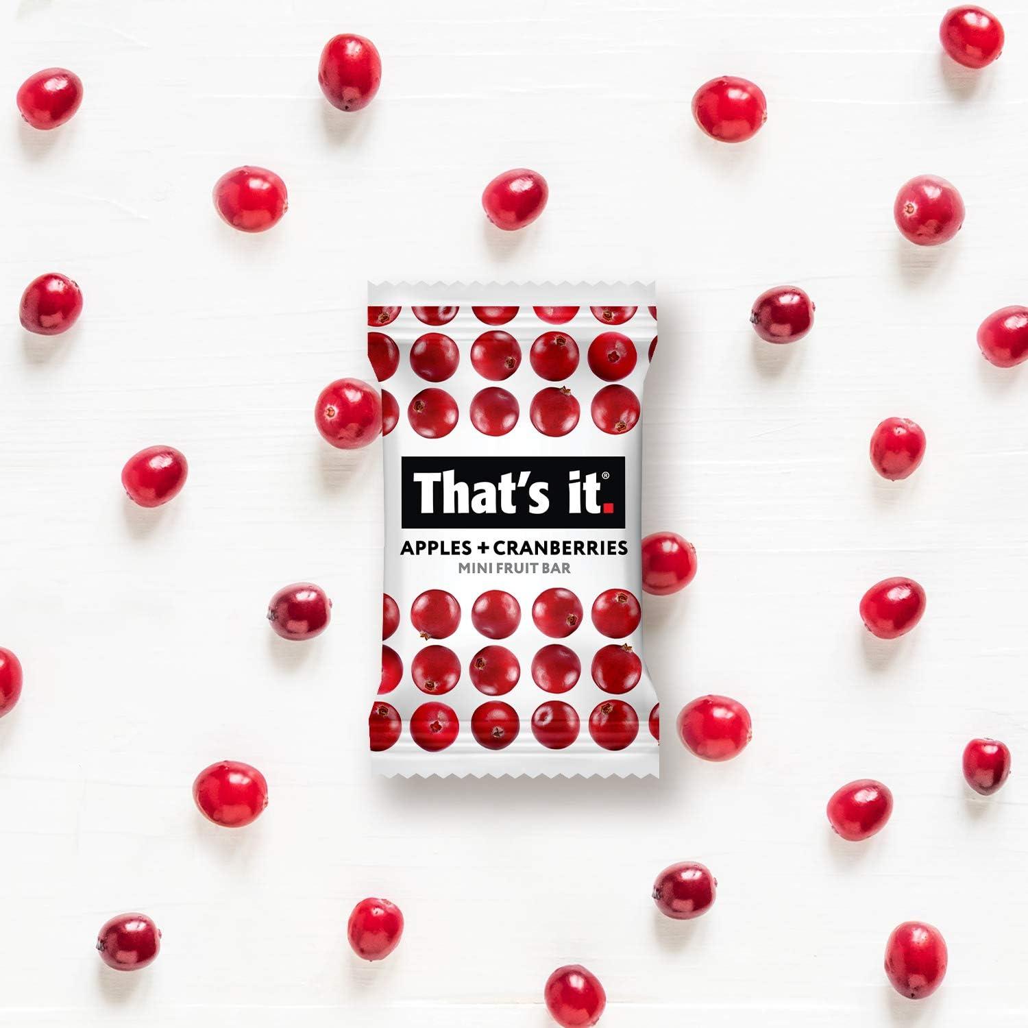 That’s It. Fun Size Fruit Bars Variety Pack(50 Pieces, 10g Each) With Apples + Bananas, Apples + Cranberries, Non-GMO, Paleo and Kosher Friendly, Gluten Free Breakfast Snacks - Image 7