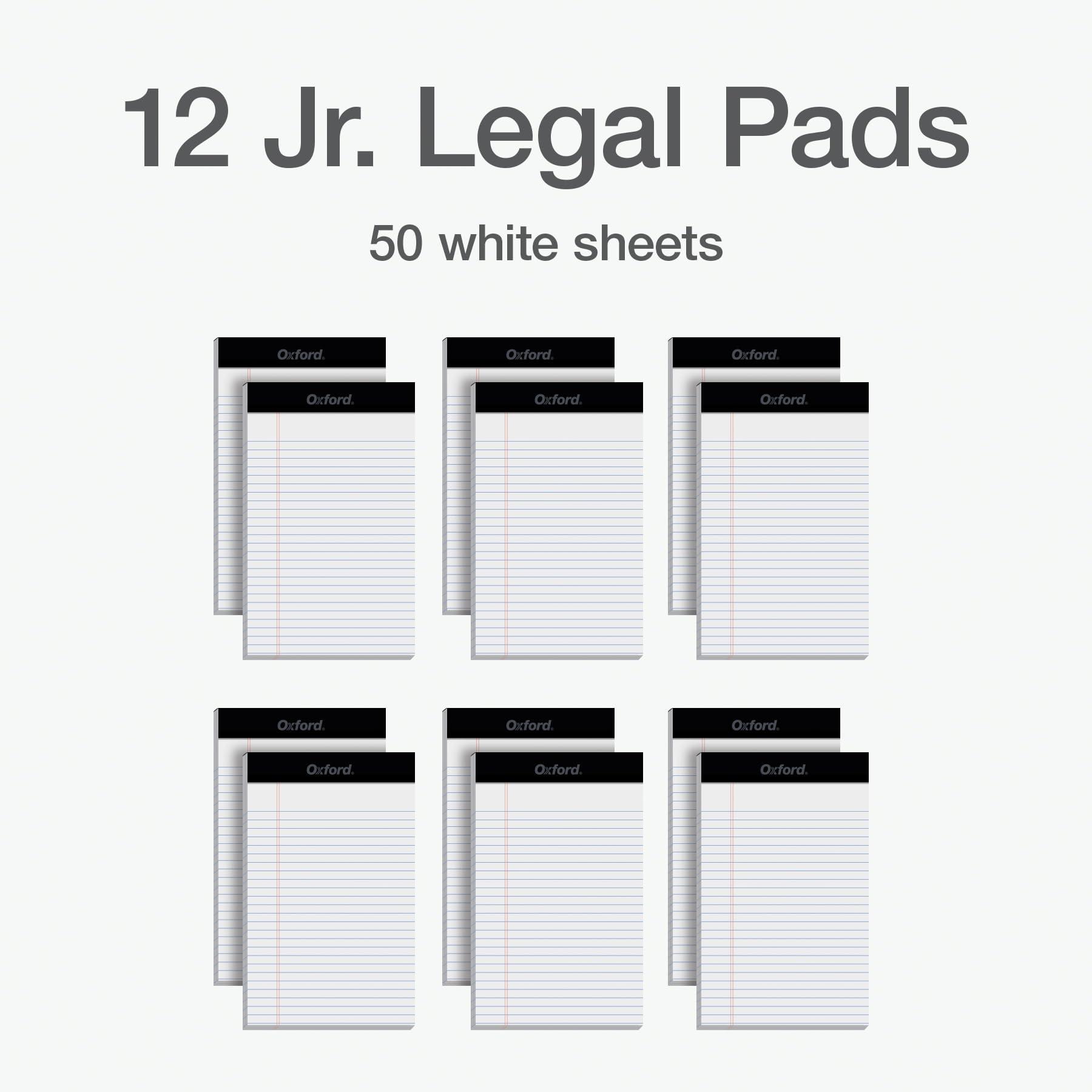 Oxford 5 x 8 Legal Pads, 12 Pack, Narrow Ruled, White Paper, 50 Sheets Per Writing Pad, Made in the USA (74019) - Image 6
