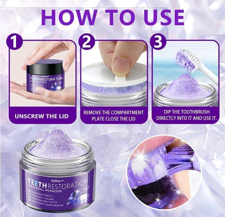 Teeth Restoration Mineral Powder, Teeth Whitening Mineral Powder，Effective in Strengthening Teeth and Gums, Fresh Breath Toothpaste - Image 8