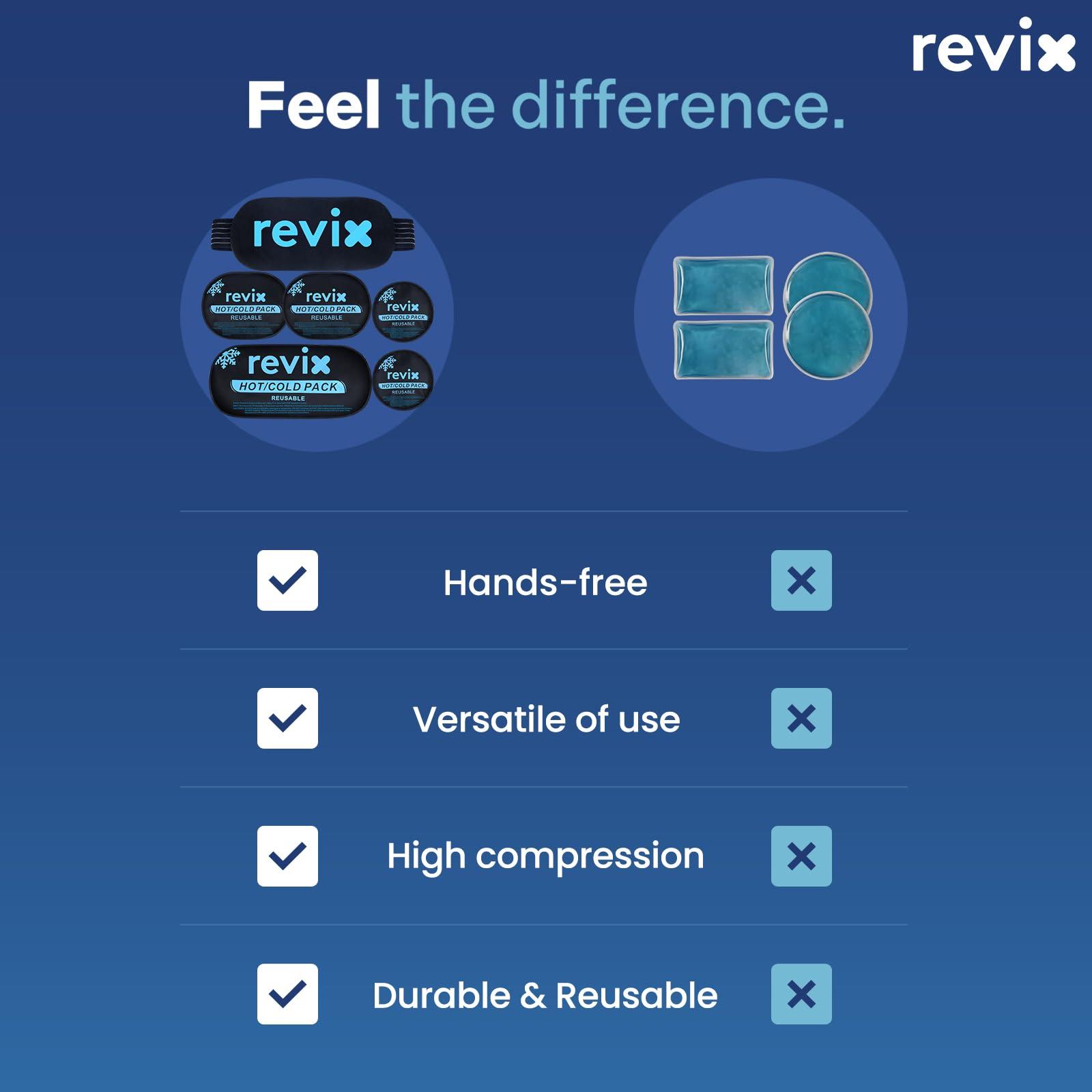 REVIX Ice Packs for Injuries Reusable, 5-Piece Set Hot and Cold Gel Ice Pack for Joints, Muscle, Post-Workout Recovery, Adjustable and Flexible Cooling Pads for Knees, Back, Arms and Neck - Image 7