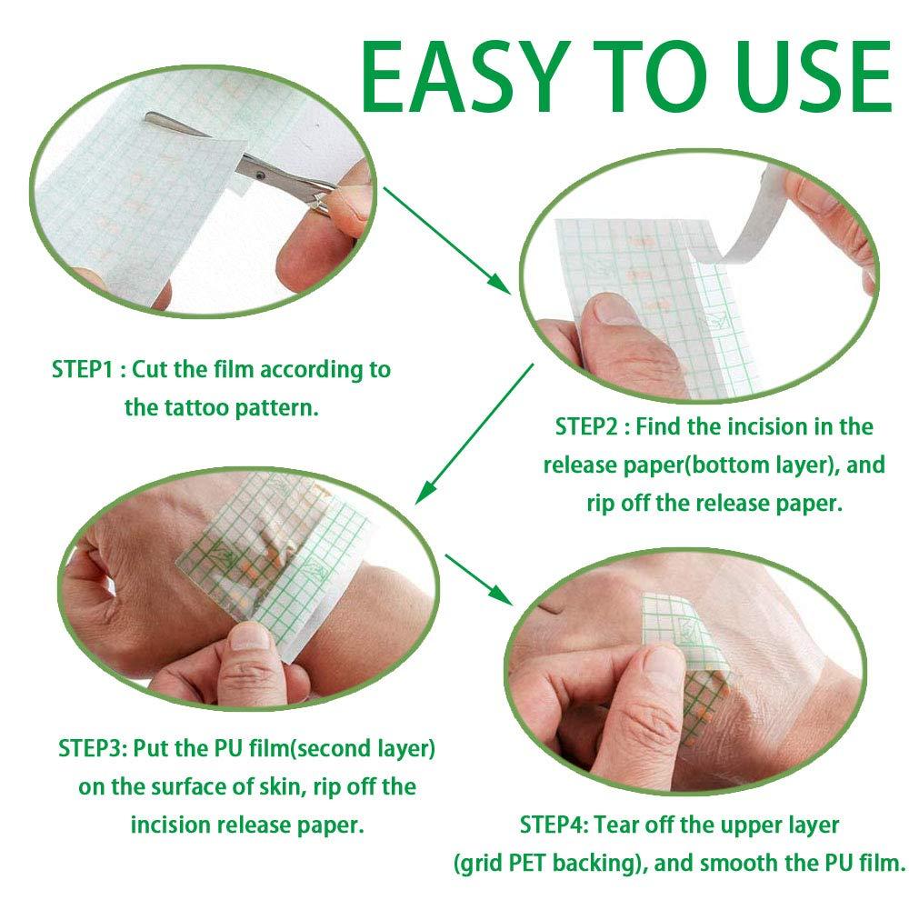 Tattoo Aftercare Bandage Roll 6"x 2 Yard - Waterproof Transparent Film For Tattoos Initial Healing And Skin Repair Adhesive Tattoo Supply Wrap - Image 2