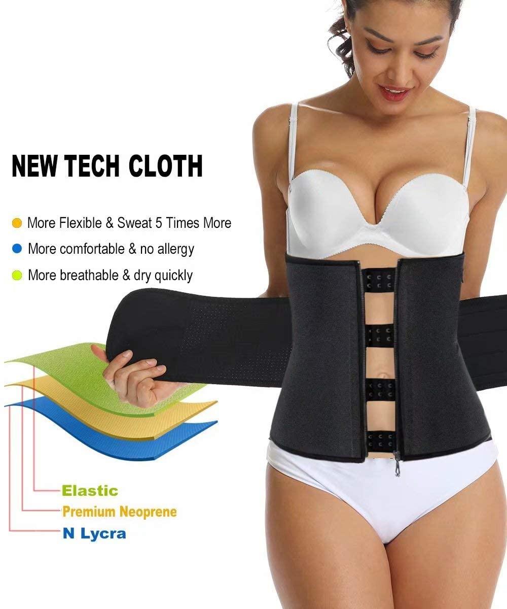 HOPLYNN Neoprene Sweat Waist Trainer Corset Trimmer Shaper Belt for Women - Image 5