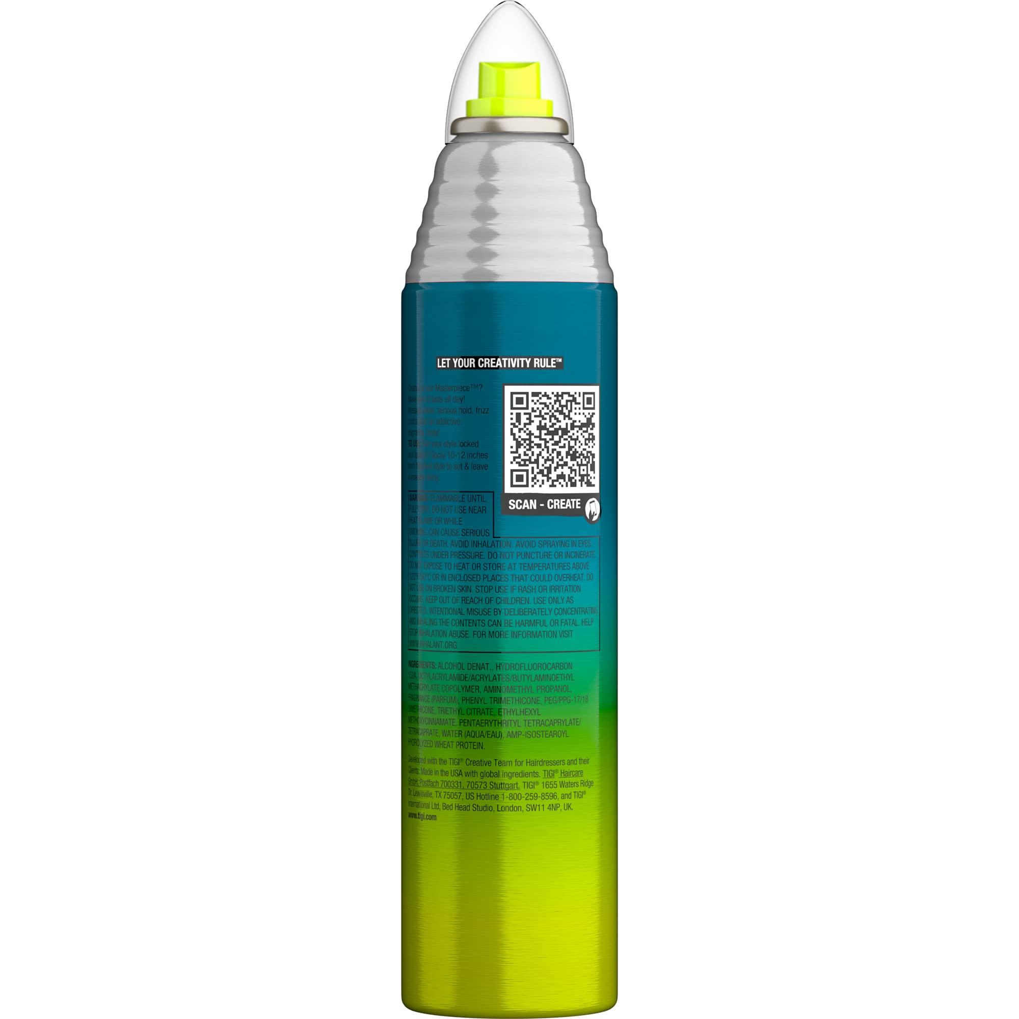 Bed Head by TIGI Frizz Control Hairspray Extra Hold Masterpiece Hair Care Spray for Incredibly Shiny and Glossy Hair, 10.3 oz - Image 8
