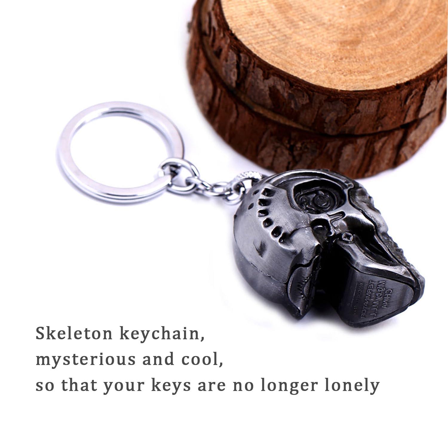 DTSFHTDAL 2PCS Keychain the Terminator Skull Metal Keychain Skeleton Key Chain Car Keychain Terminator Keychain Unisex - Image 5