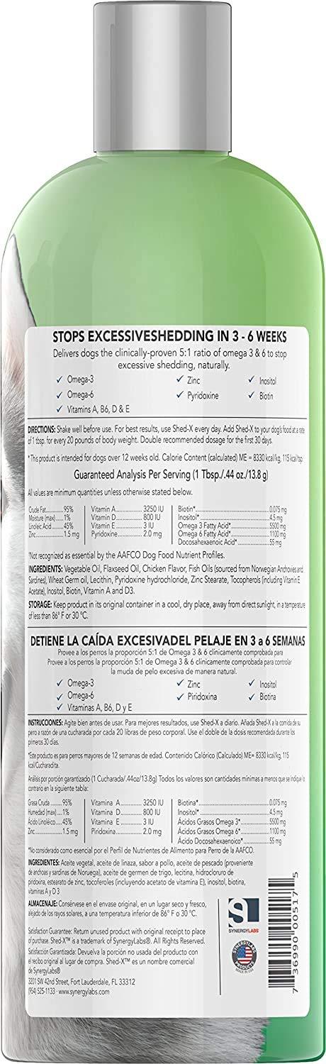 Shed-X Liquid Dog Supplement, 32oz – 100% Natural – Helps Dog Shedding, Fish Oil for Dogs Supports Skin & Coat, Dog Oil for Food with Essential Fatty Acids, Vitamins, and Minerals - Image 8