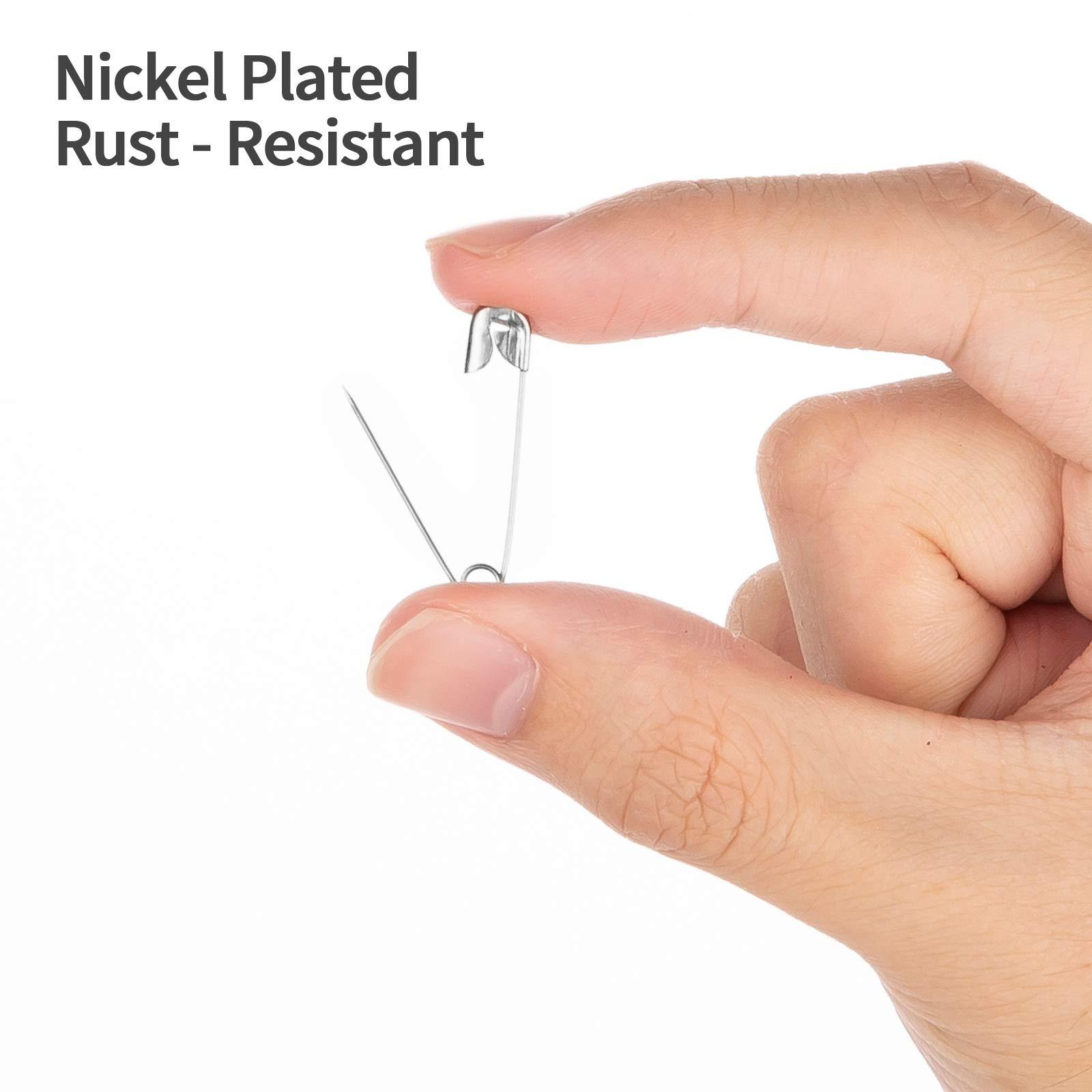 A+DAY Small Safety Pins 1.0 Inch (26mm), Size 0 Safety Pin 600-Count, Nickel Finish(600) - Image 3