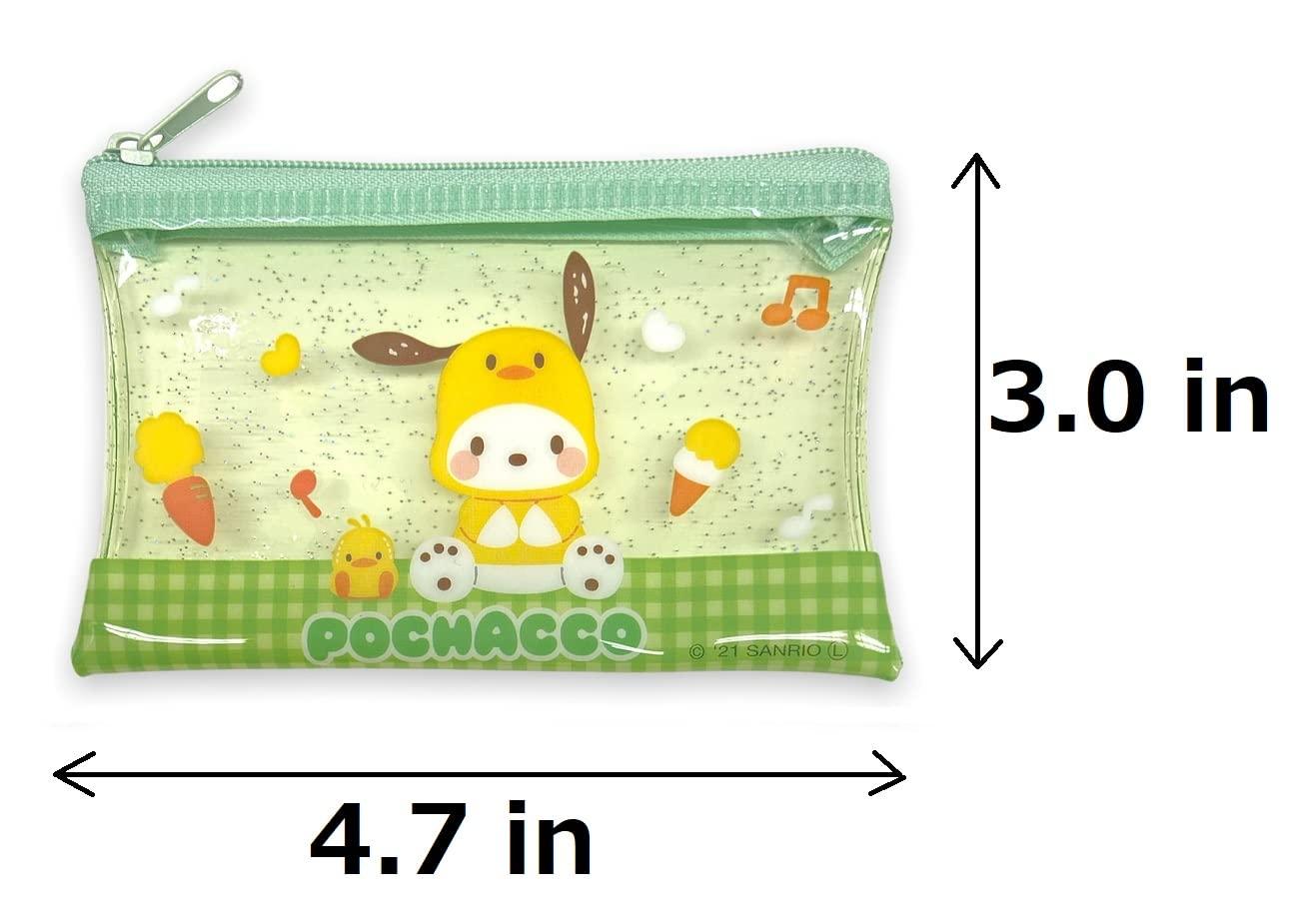 Friend Sanrio Pochacco Accessories Cosmetic Flat vinyl Mini pouch Zipper Case Bag 4.7 in (W) × 3.0 in (H) - Image 5