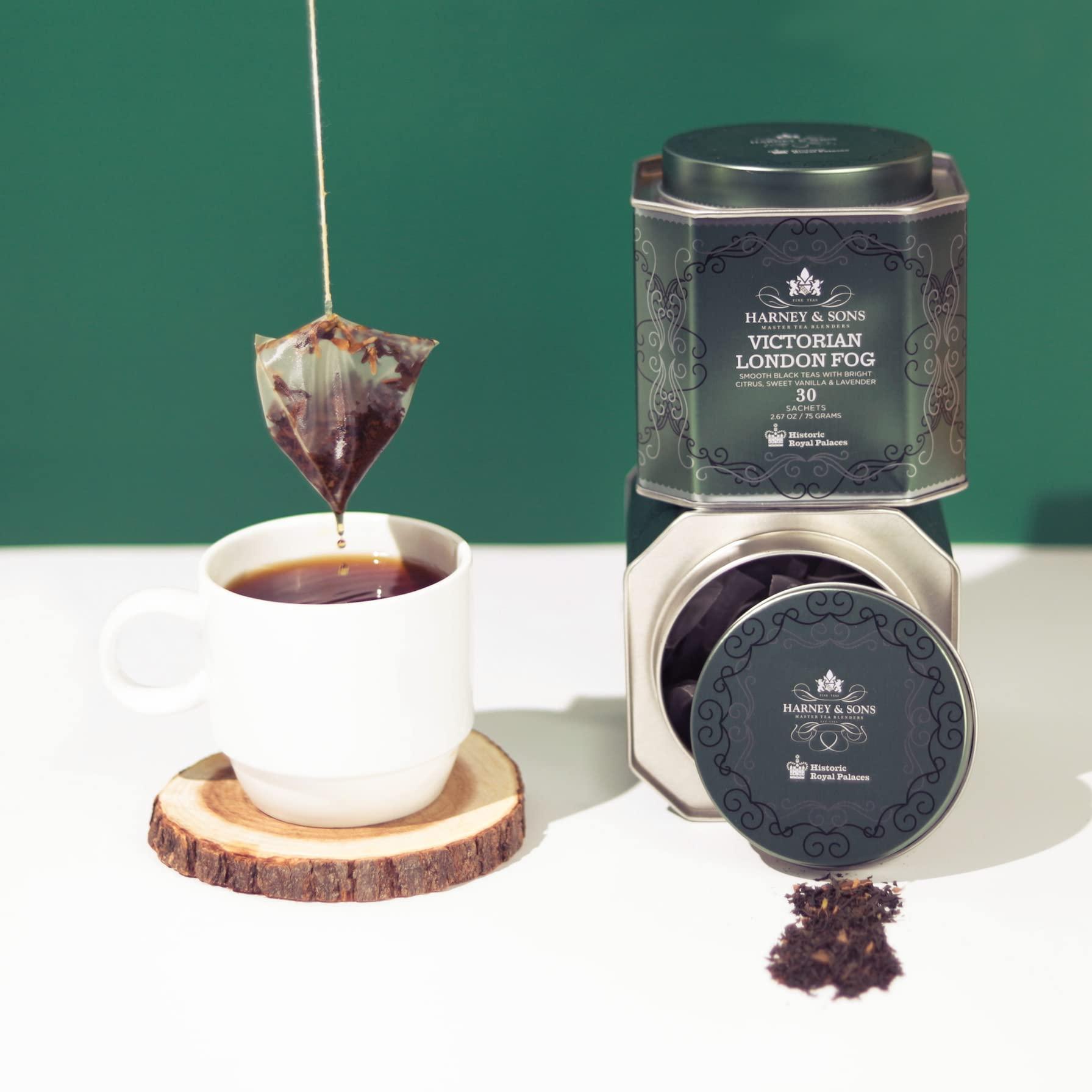 Harney & Sons Victorian London Fog Tea, Black and Oolong Tea with Citrus, Vanilla and Lavender | 30 Sachets, Historic Royal Palaces Collection - Image 3