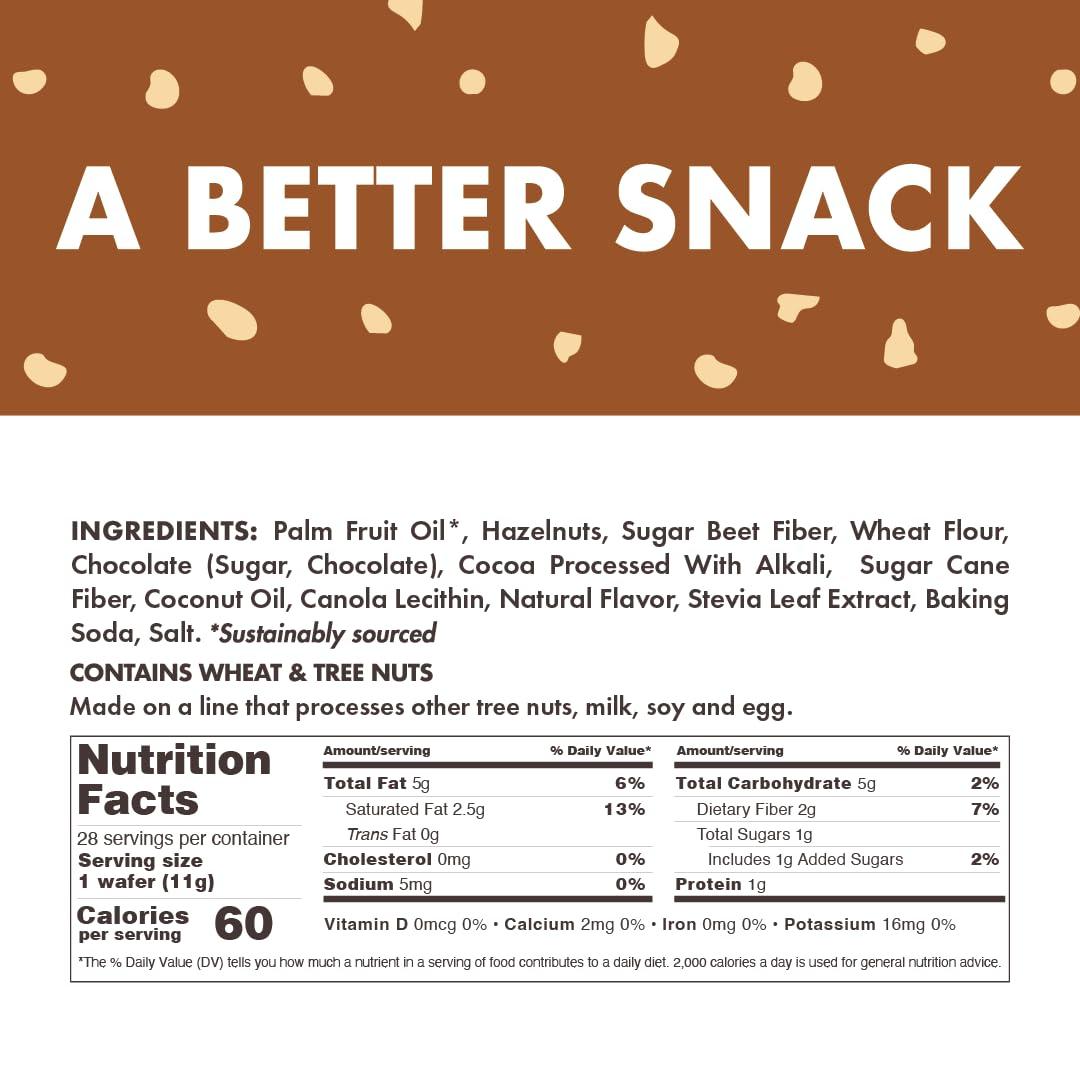 Rip van Wafels Rip Van Chocolate Hazelnut Mini Wafer Cookies - Healthy Snacks - Mini Keto Cookies - Keto Snacks - Low Carb, Low Sugar (1g), Low Calorie and Vegan Snack - 28 Count - Image 3