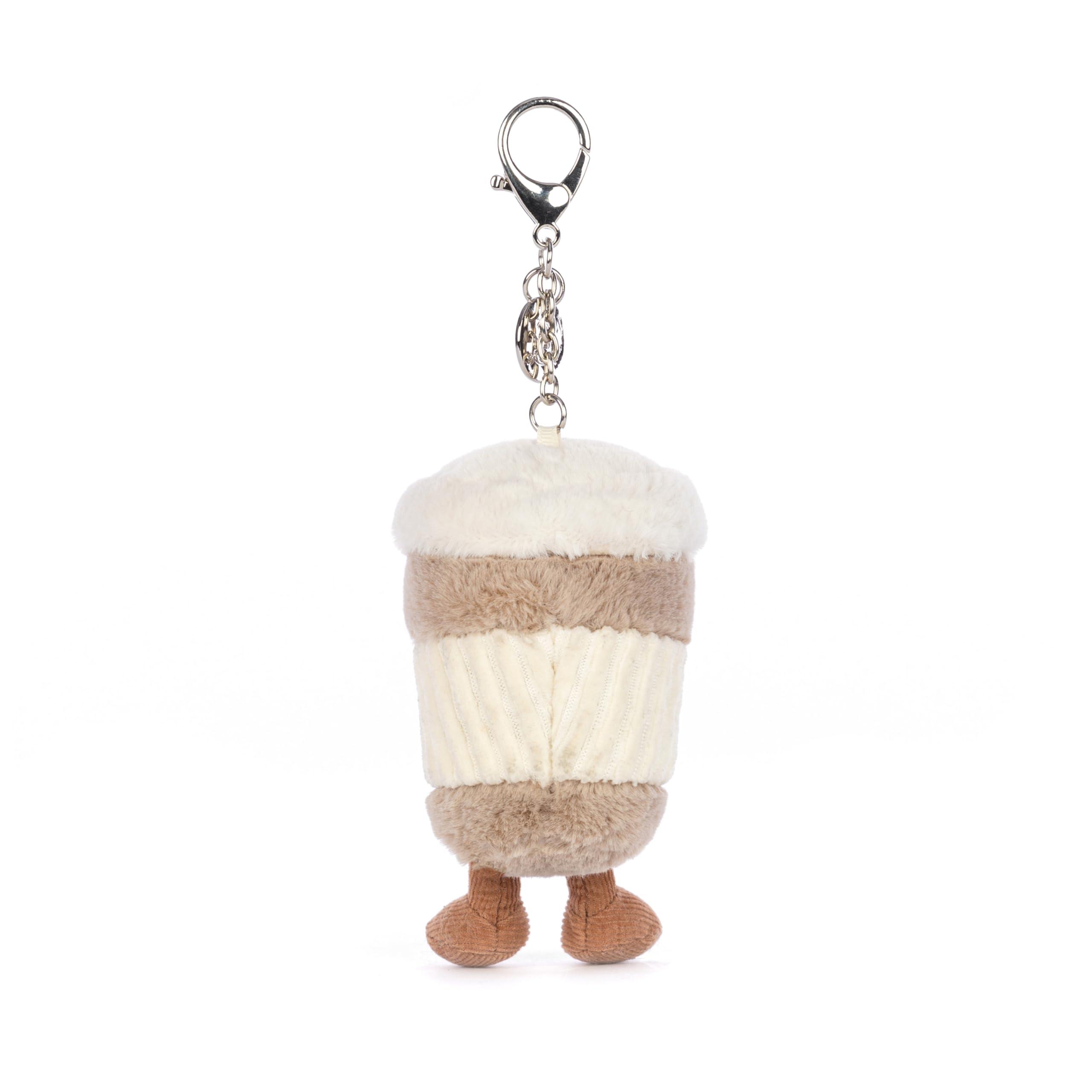 Jellycat Amuseables Coffee-To-Go Bag Charm, 4.5 inches - Food and Drink Plush Keychain - Great Gift Idea - Image 3