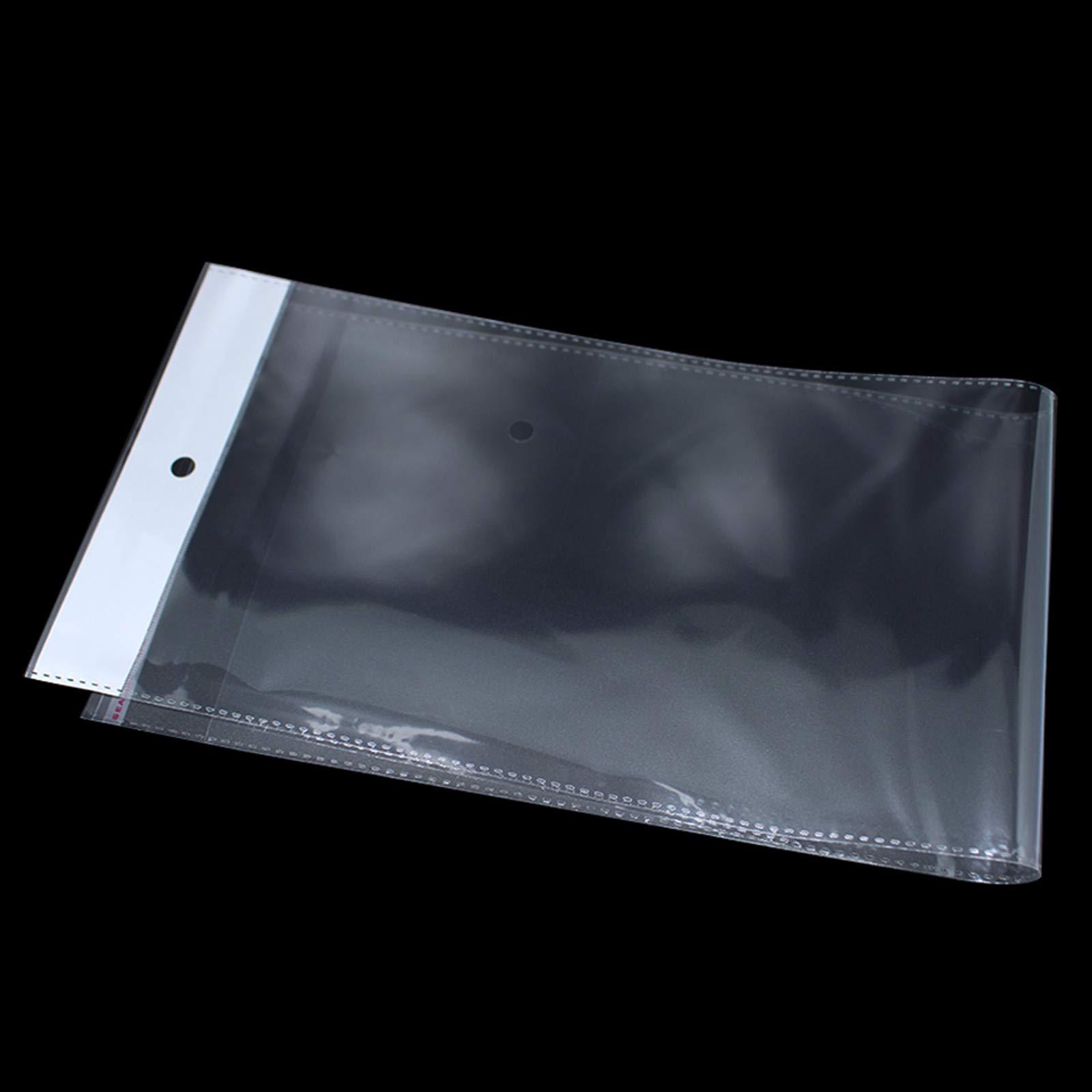 PABCK 100 Pack (Available Size 4.13x21.6 inch) Clear Self Adhesive Straight Hair Packaging Bags with Hang Hole Wigs Hair Storage Beauty Personal Care Hair Care Extensions Wigs Accessories - Image 2