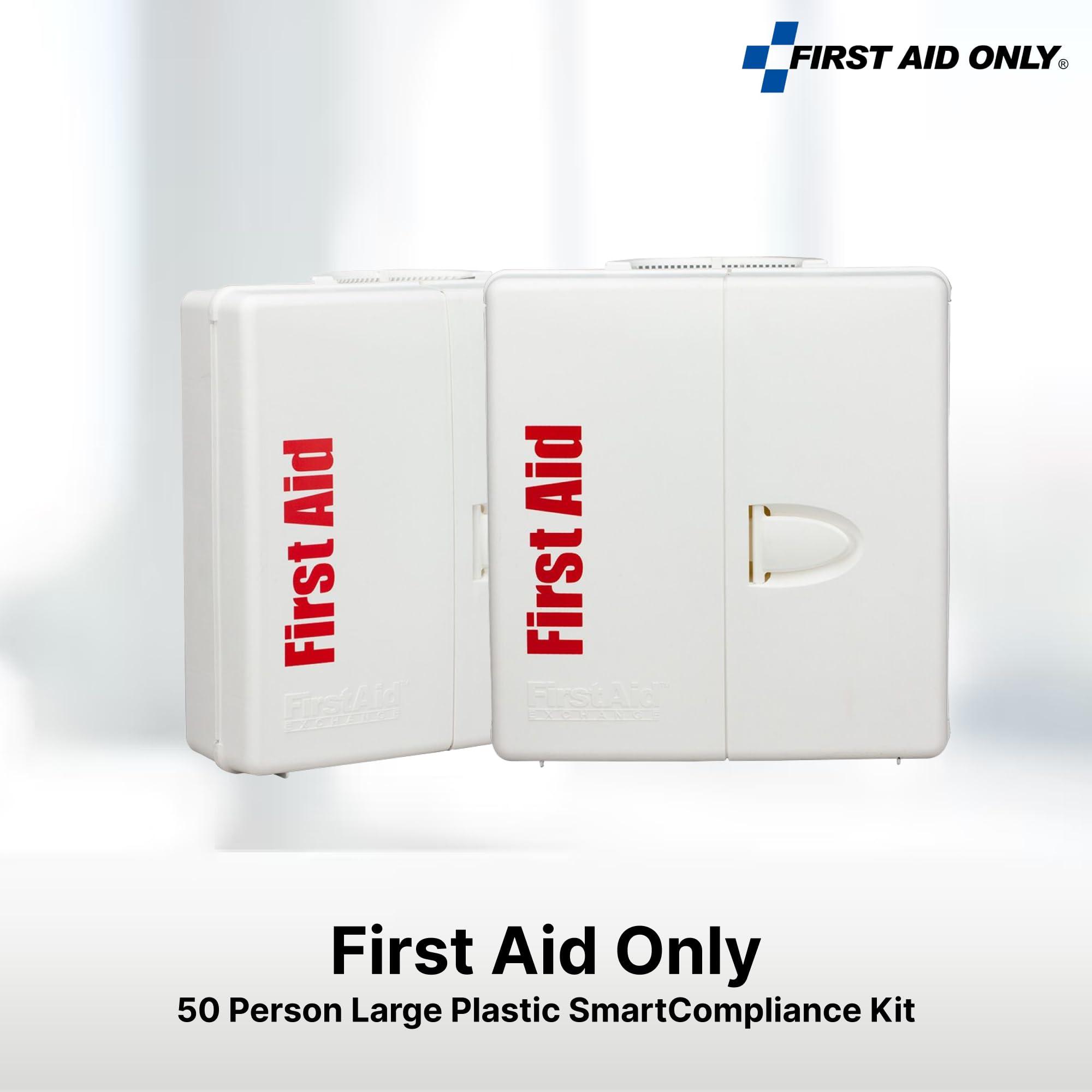 First Aid Only 1000-FAE-0103 SmartCompliance 50-Person OSHA Compliant First Aid Kit for Business, Large Plastic First Aid Cabinet with Medications, 245 Pieces - Image 3