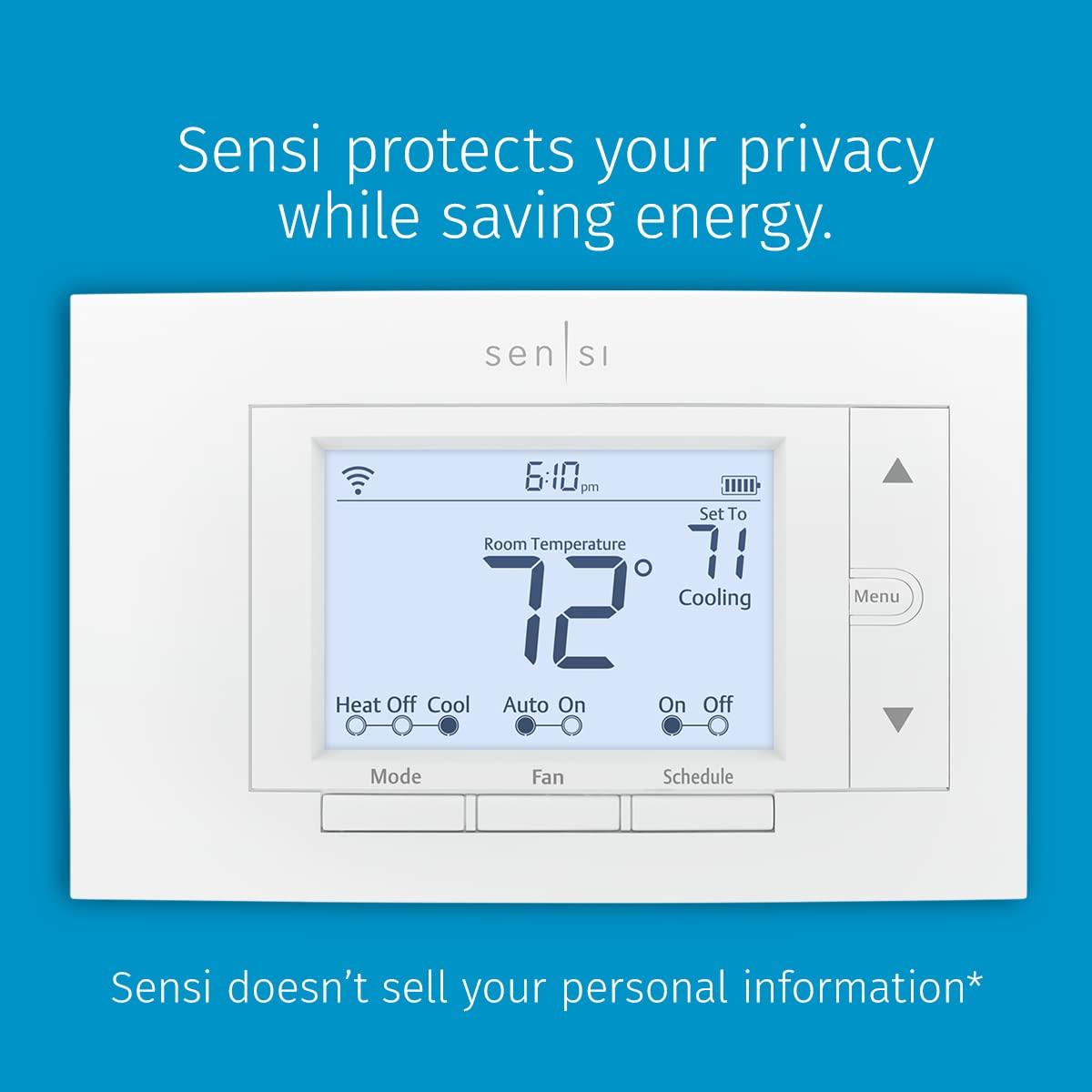 Sensi Smart Thermostat, 100 Years Of Expertise, Wi-Fi, Data Privacy, Programmable, Easy DIY Install, Works With Alexa, Energy Star Certified, Mobile App, ST55 - Image 4