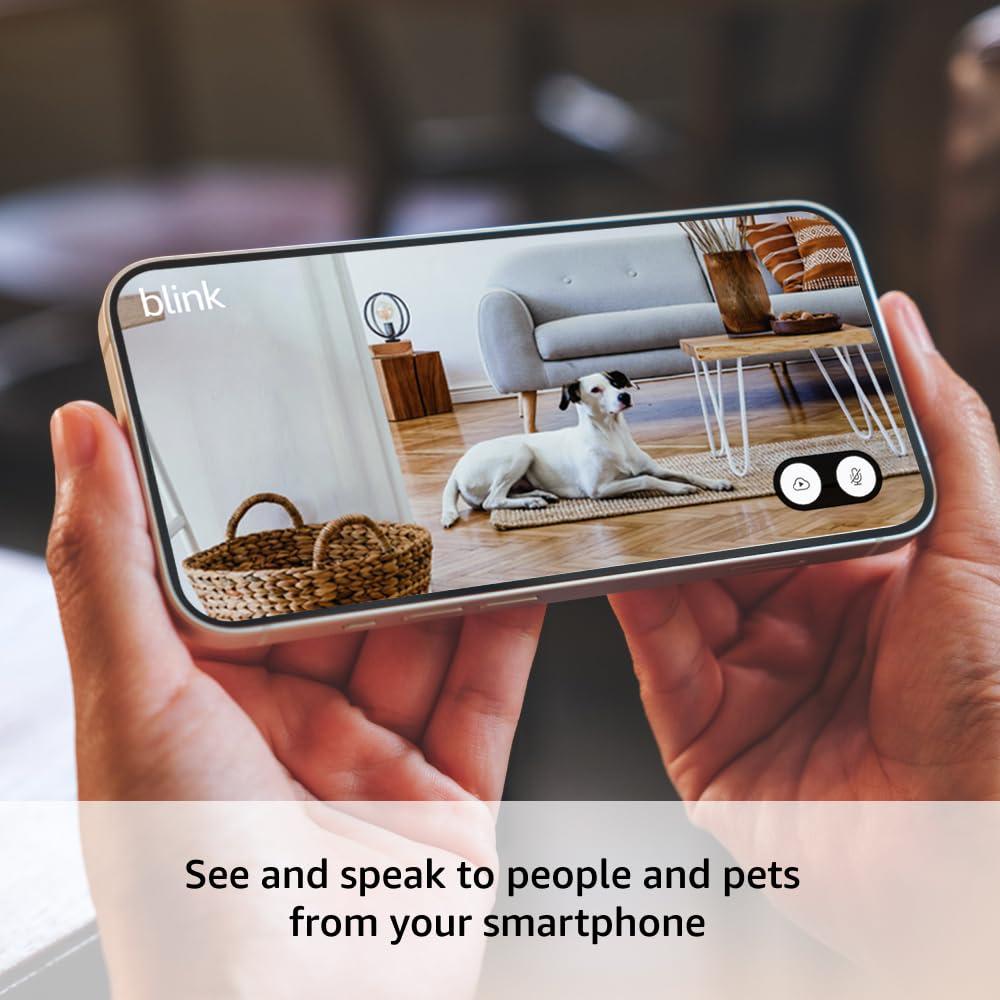 Blink Mini 2 (newest model) — Home Security & Pet Camera with HD video, color night view, motion detection, two-way audio, and built-in spotlight — 1 camera (White) - Image 2