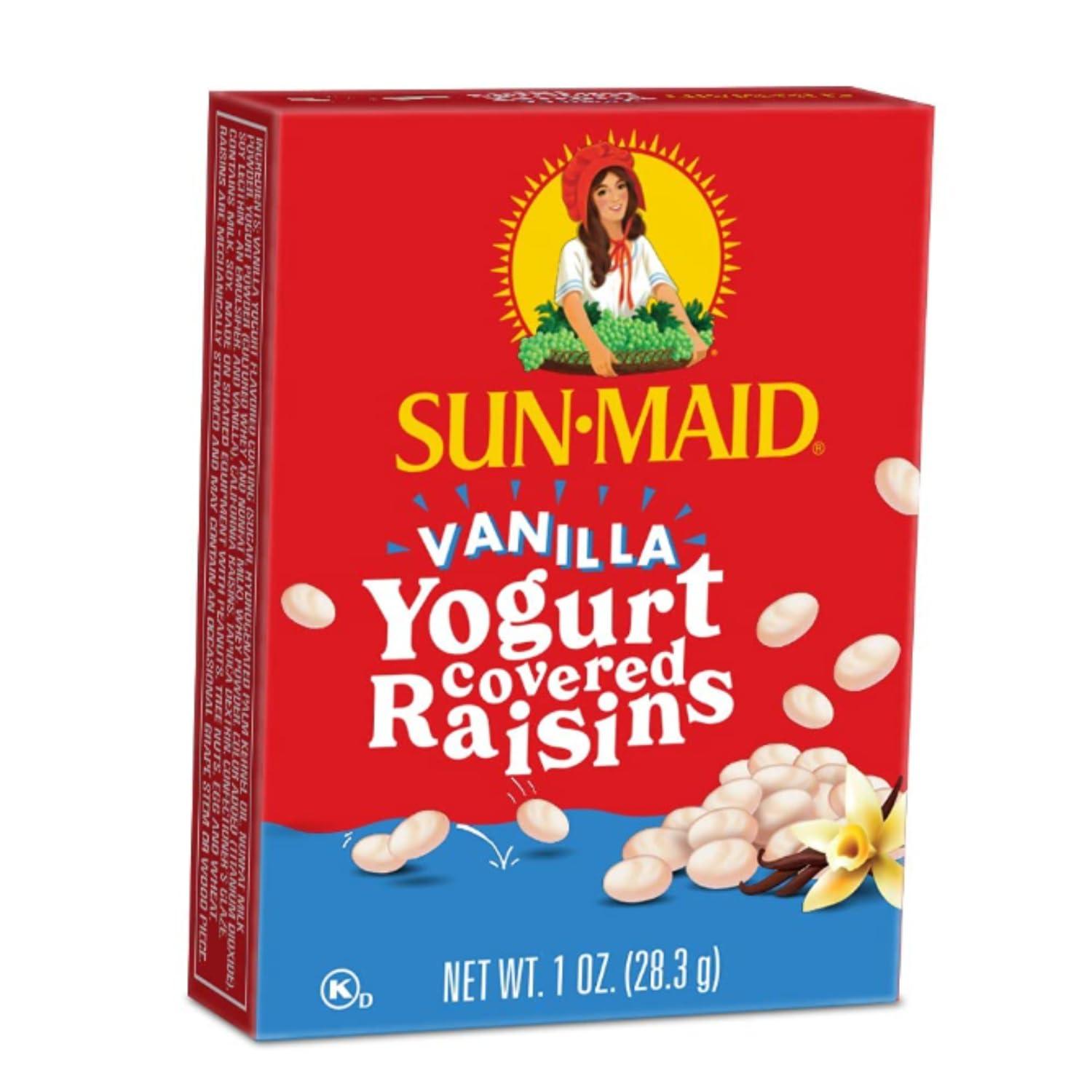 Sun-Maid Vanilla Yogurt Coated Raisins - (6 Pack) 1 oz Snack-Size Box - Yogurt Covered Dried Fruit Snack for Lunches and Snacks - Image 3