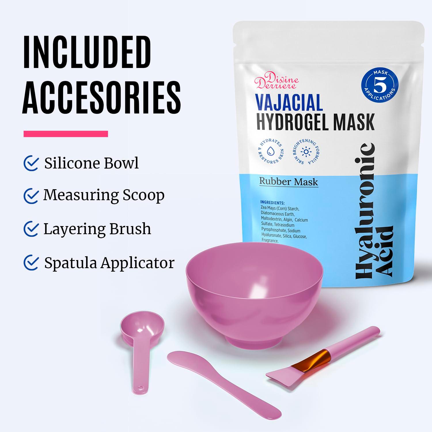 Divine Derriere Hydrogel Vajacial Mask - Premium Modeling Rubber Mask with Hyaluronic Acid, Deeply Purifying & Super Hydrating Hydro-jelly Sheet Masks, Complete Peel-Off Jelly Mask Powder Kit - Image 4